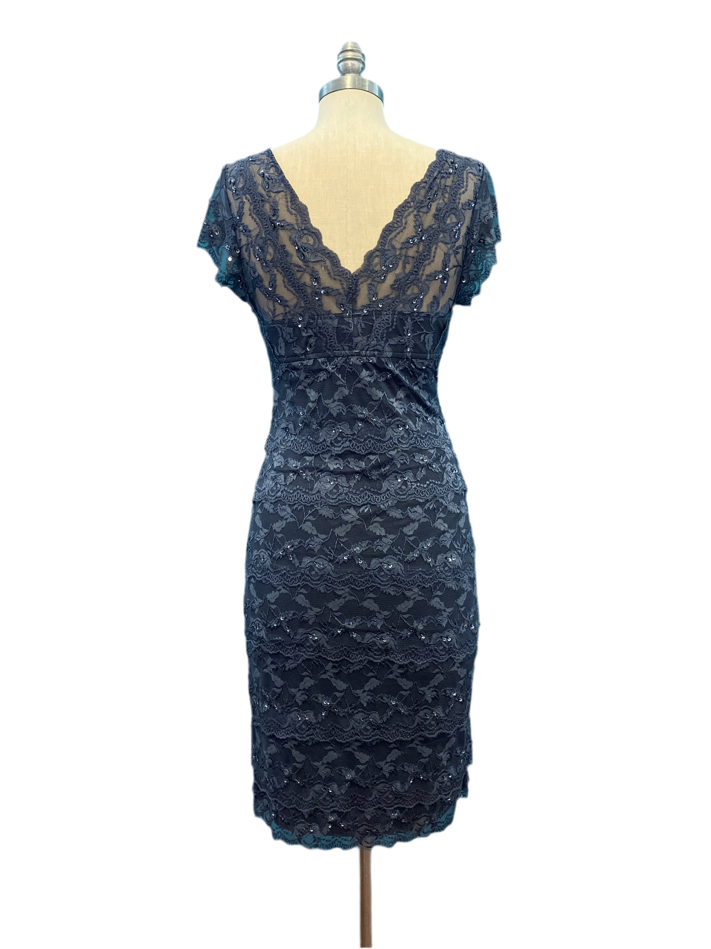 Vintage NWT MARINA Dress with Lace and Sequins