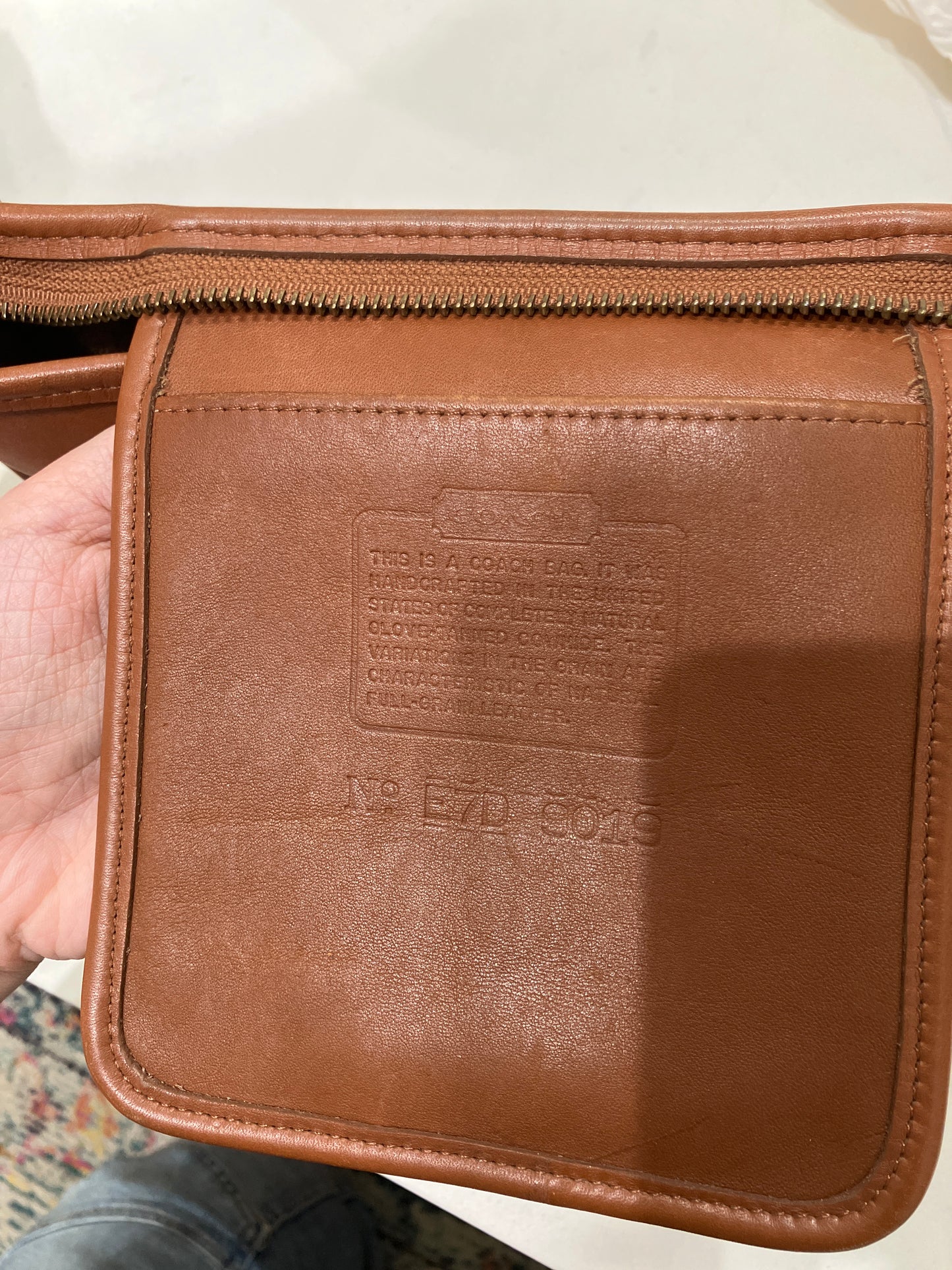 Vintage COACH Brown Leather Bucket Duffle Crossbody