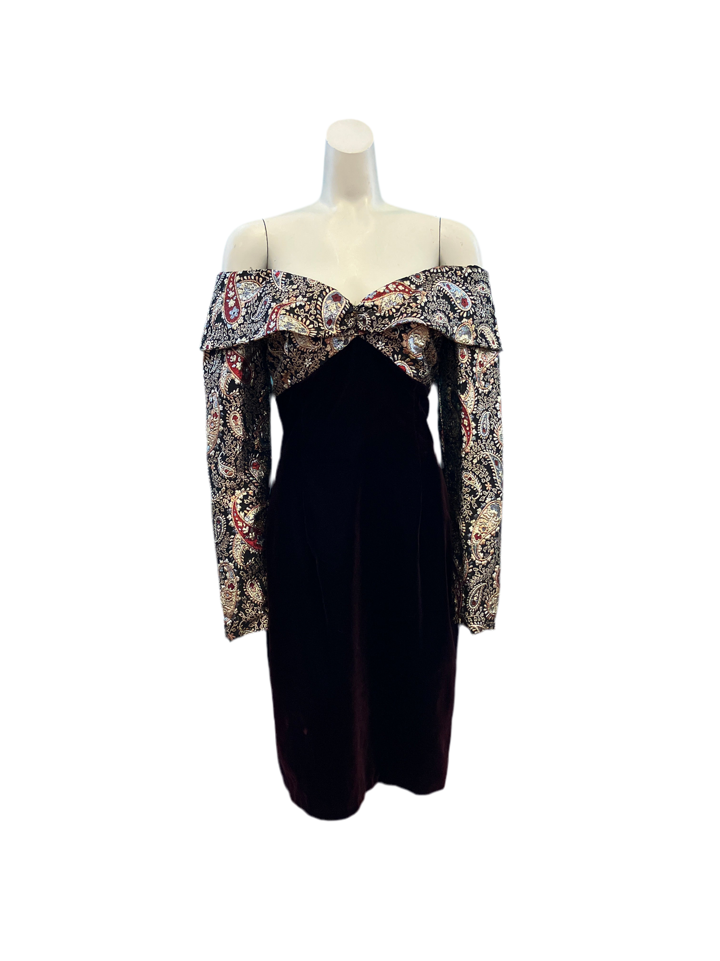 Vintage 1980’s Scott McClintock Off the Shoulder Dress