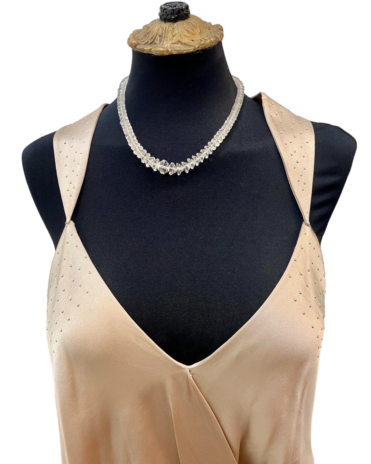 Designer BCBG MAZRIA RUNWAY Tan Silk Dress