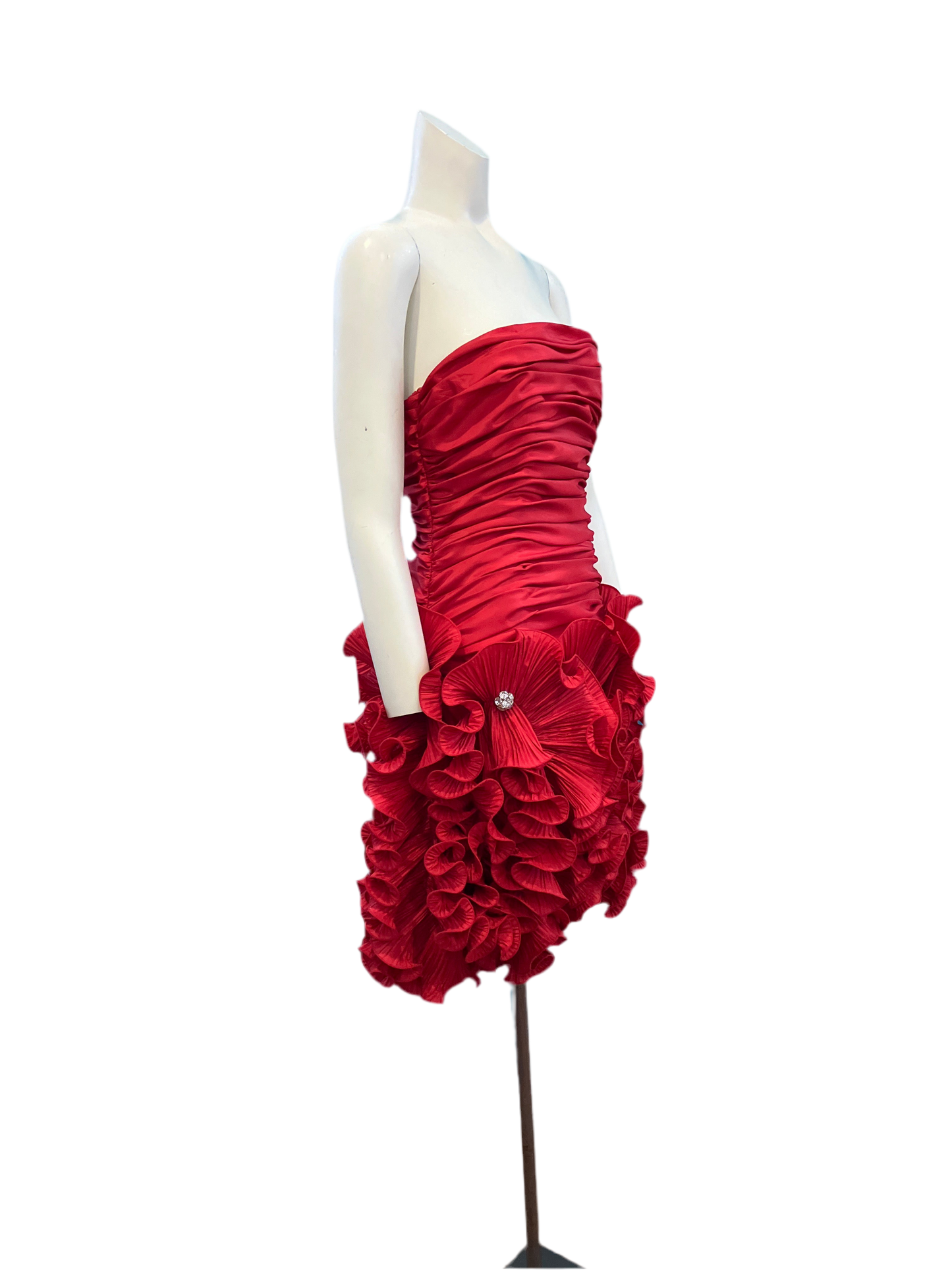 Vintage 1980’s Cache Red Dress with Ruffles