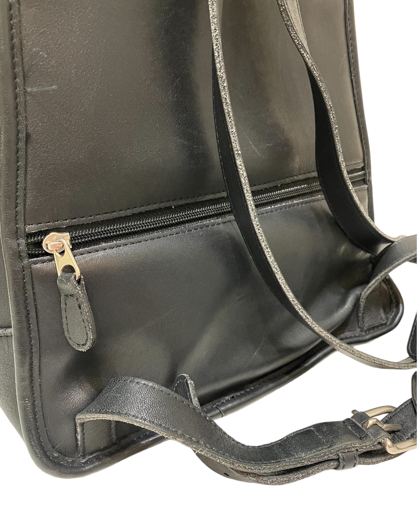 Vintage Coach Black Leather Backpack