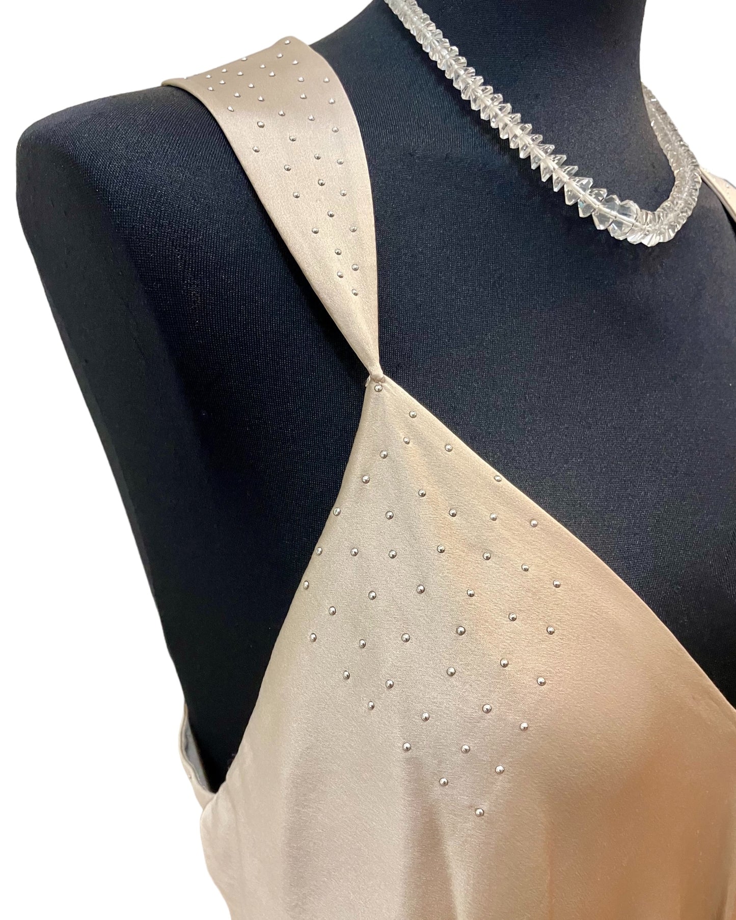 Designer BCBG MAZRIA RUNWAY Tan Silk Dress
