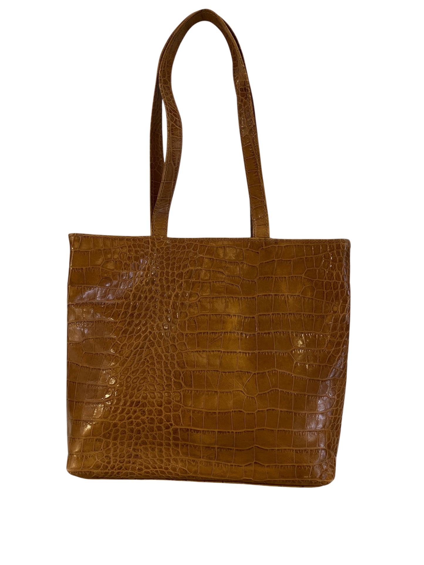 Vintage Genuine Leather Patchwork Tote with Ostrich Zebra Snake And Croc Embossing Made in Italy