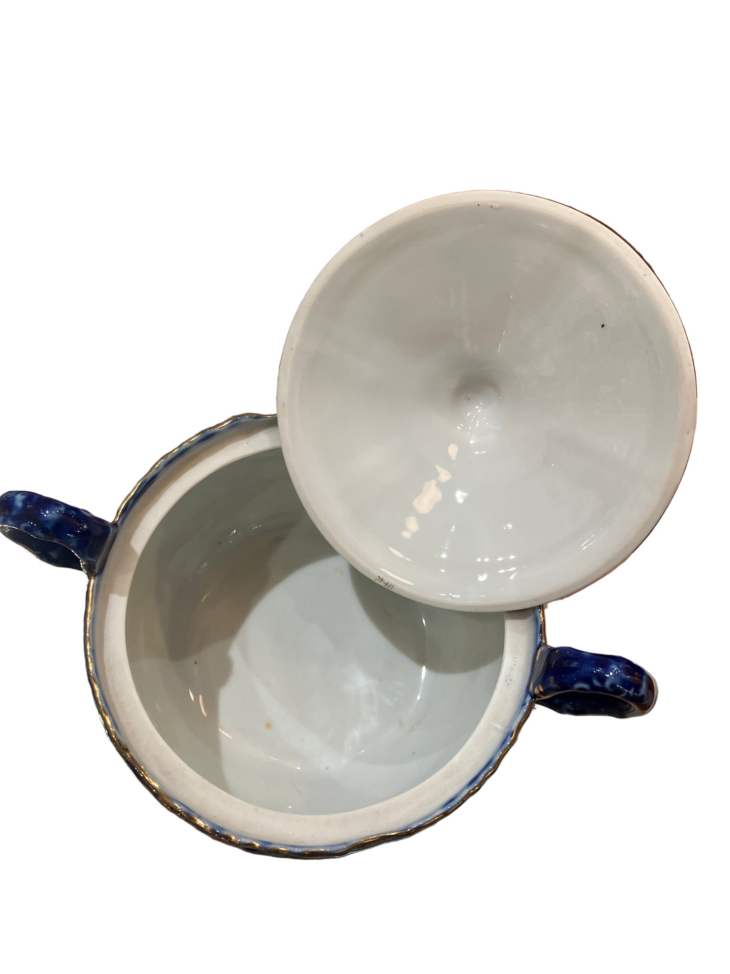 Vintage Hand Painted Cracker/Biscuit Dish with lid