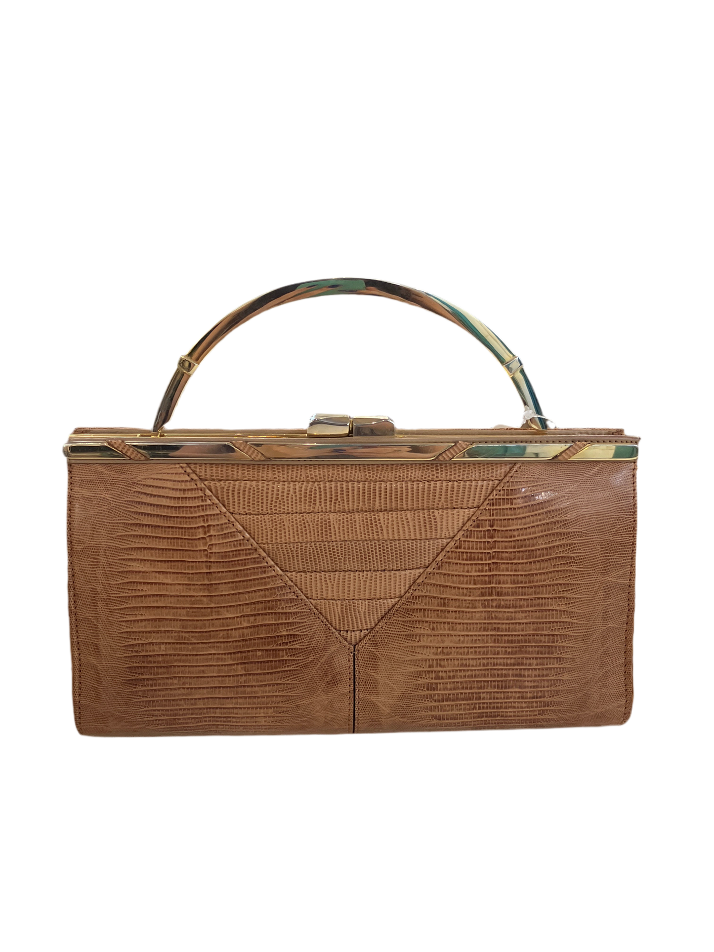 Cuero Vaca Leather Bag with Lizard Embossing Made in Argentina
