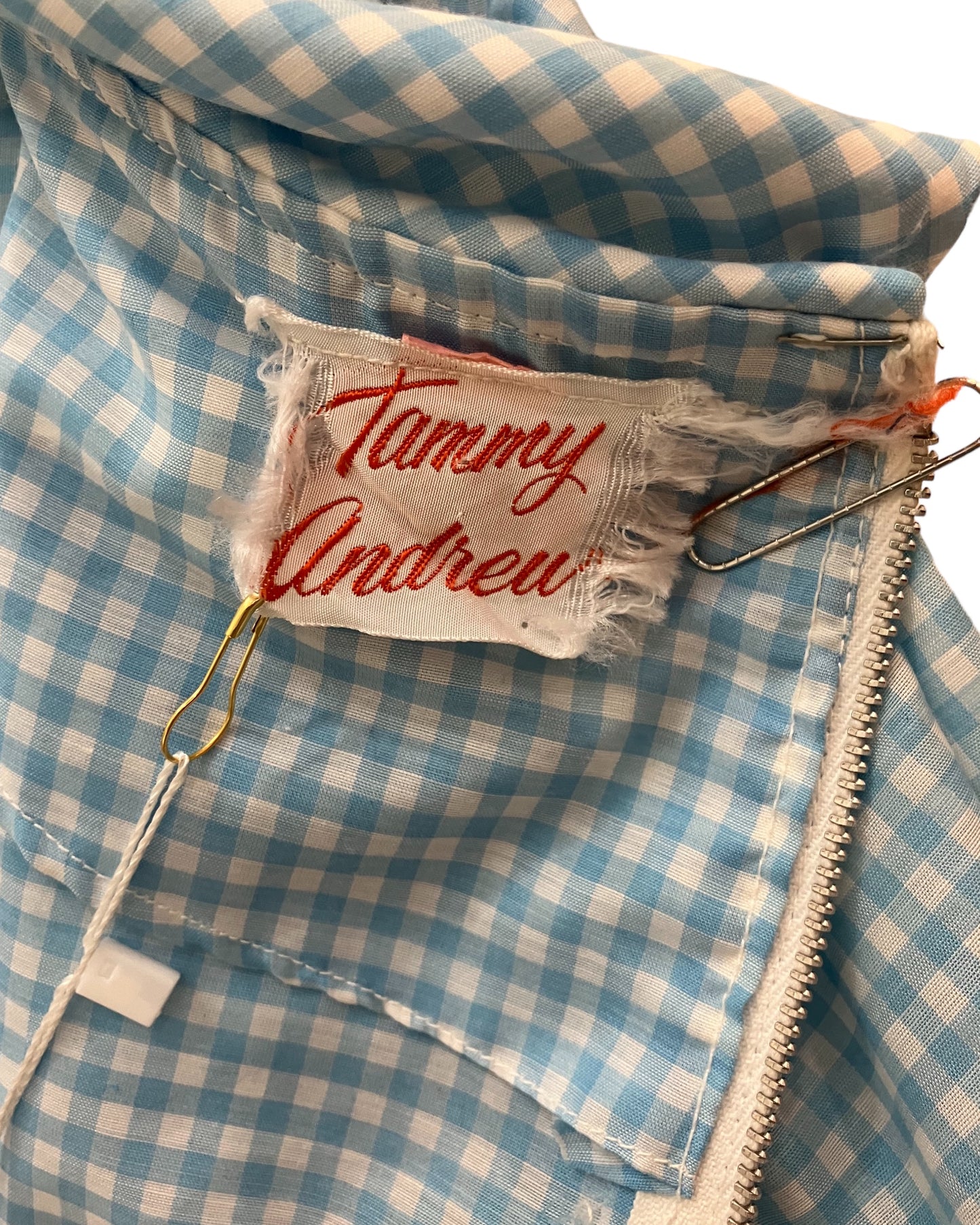 1960s “Tommy Andrew” Light Blue Gingham Dress