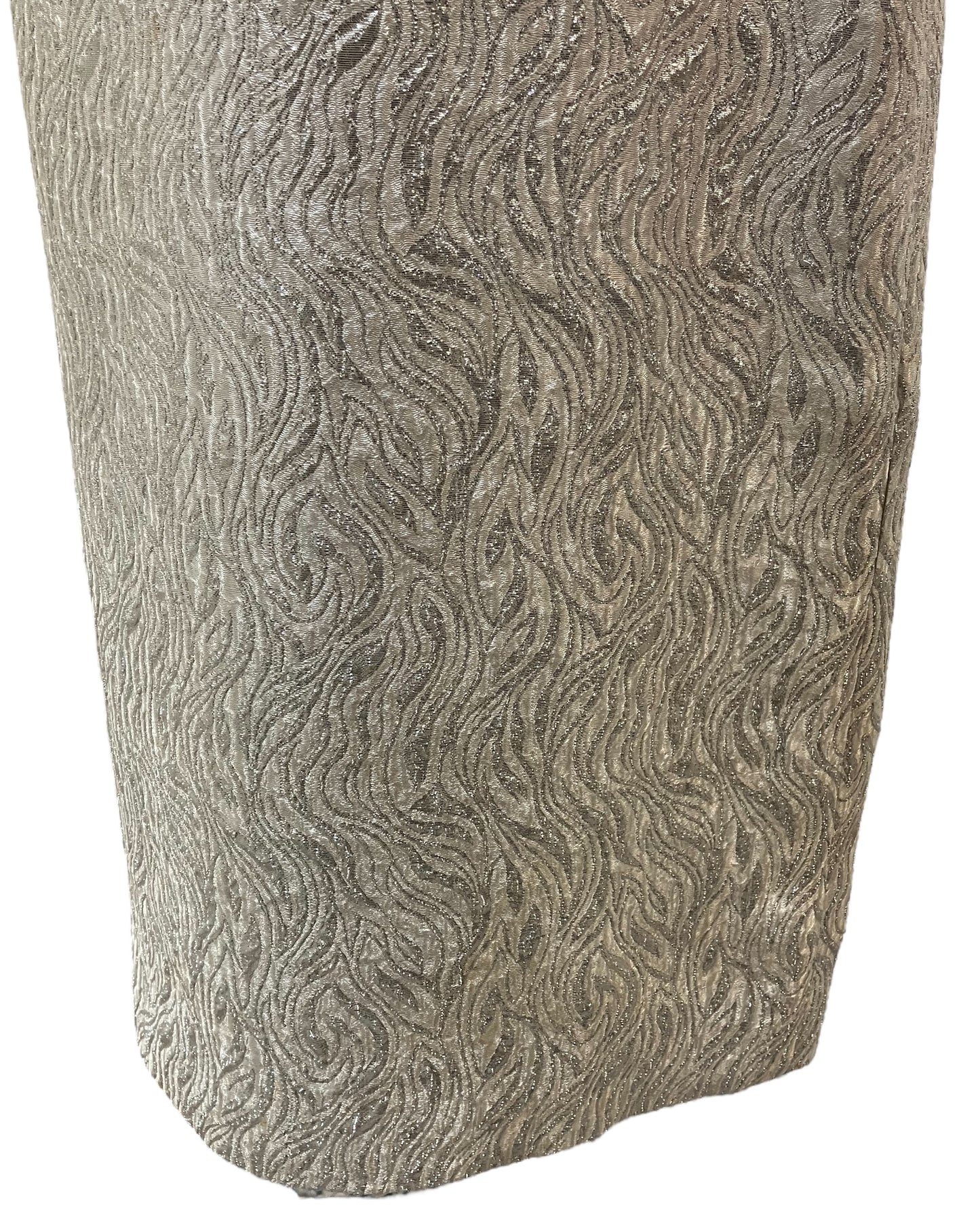 Vintage 1960s Handmade Silver Pattern Dress