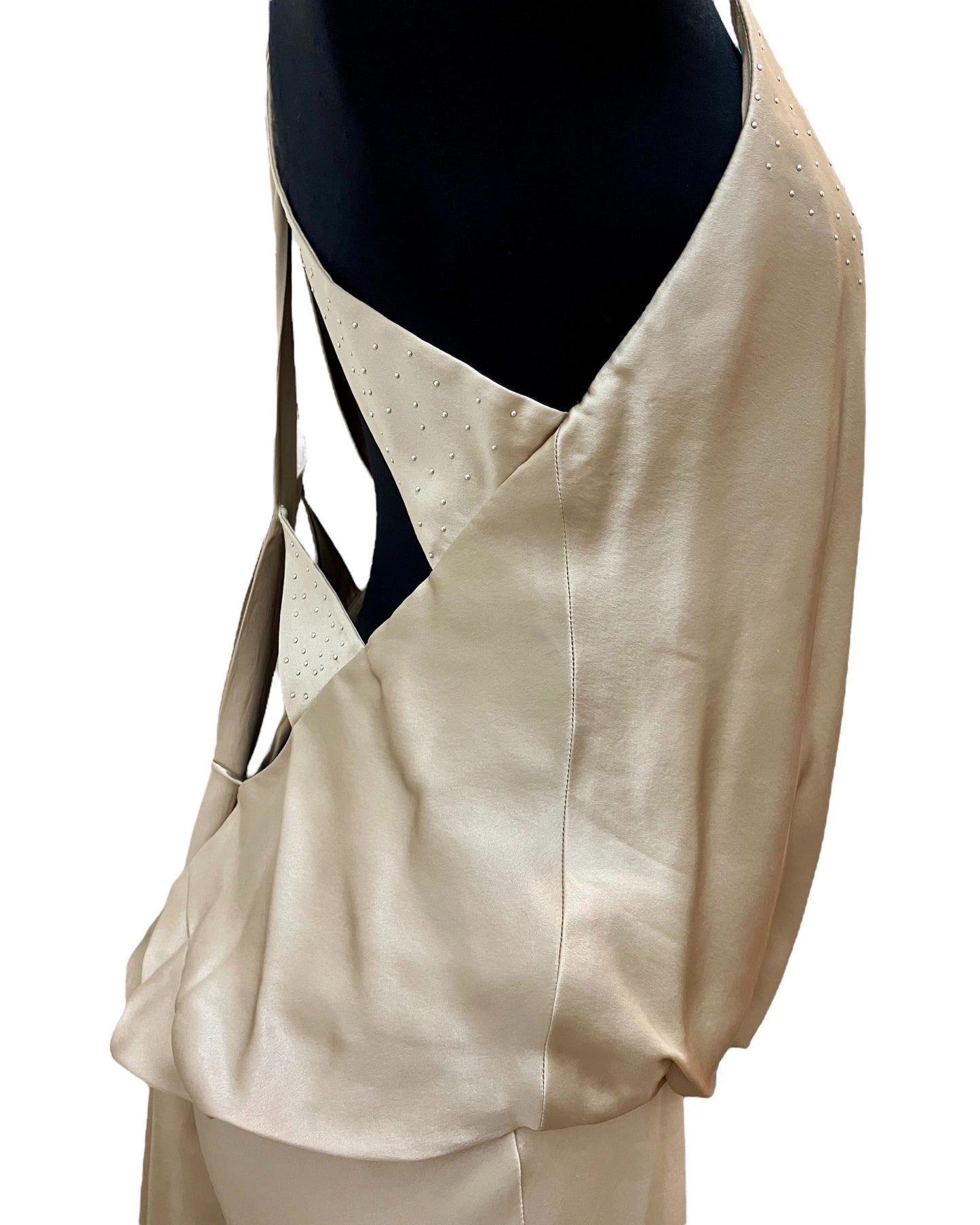 Designer BCBG MAZRIA RUNWAY Tan Silk Dress