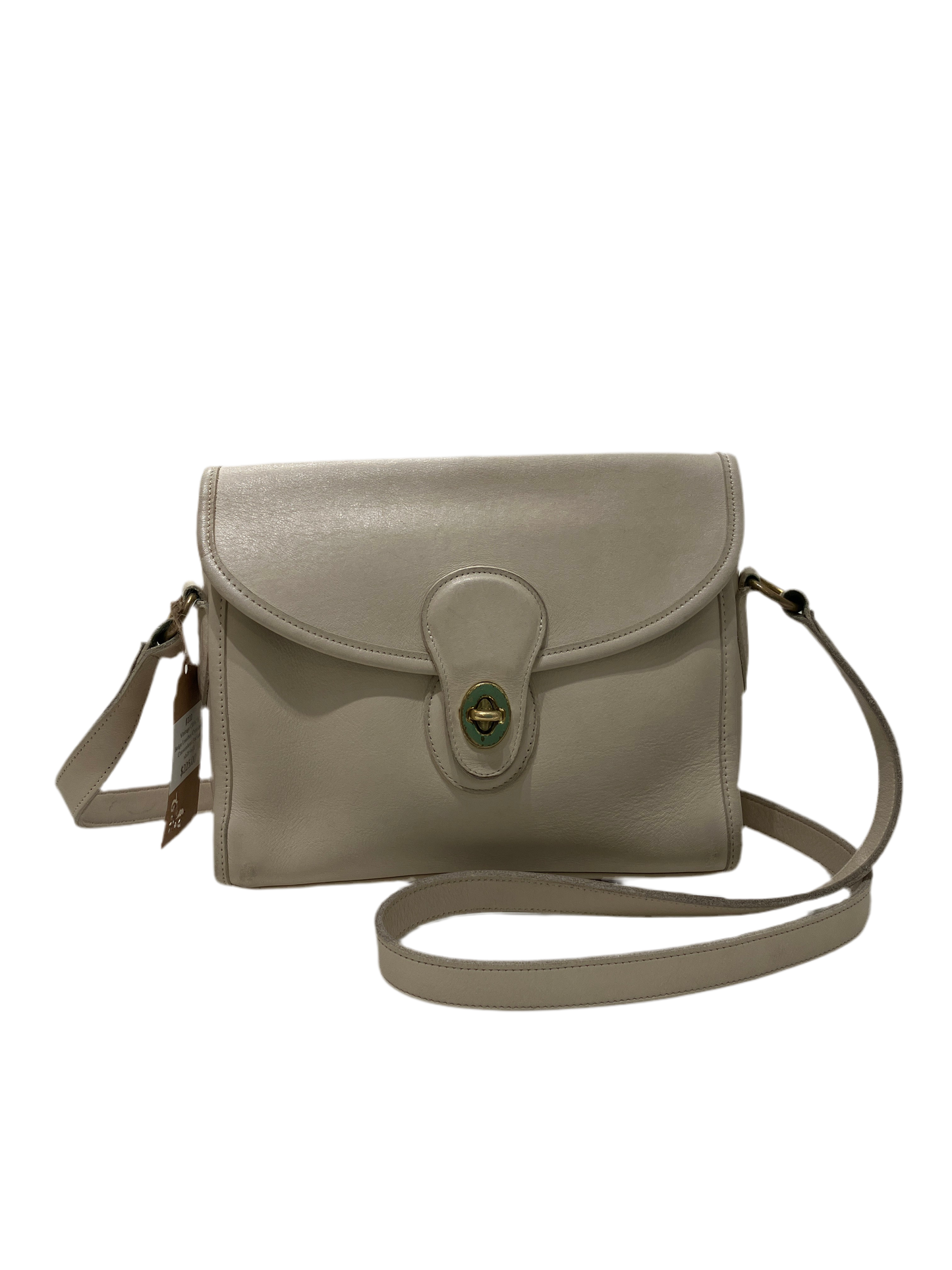 Vintage COACH Devon Beige Leather Crossbody
