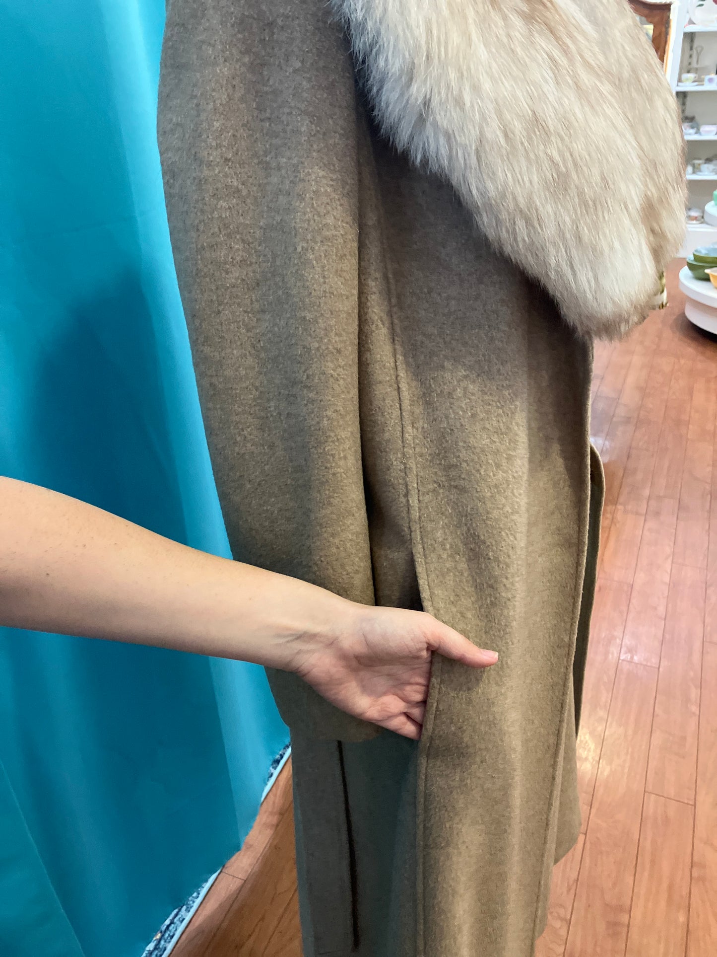 Vintage Lillie Rubin Regency Cashmere Coat with Genuine Fox Collar