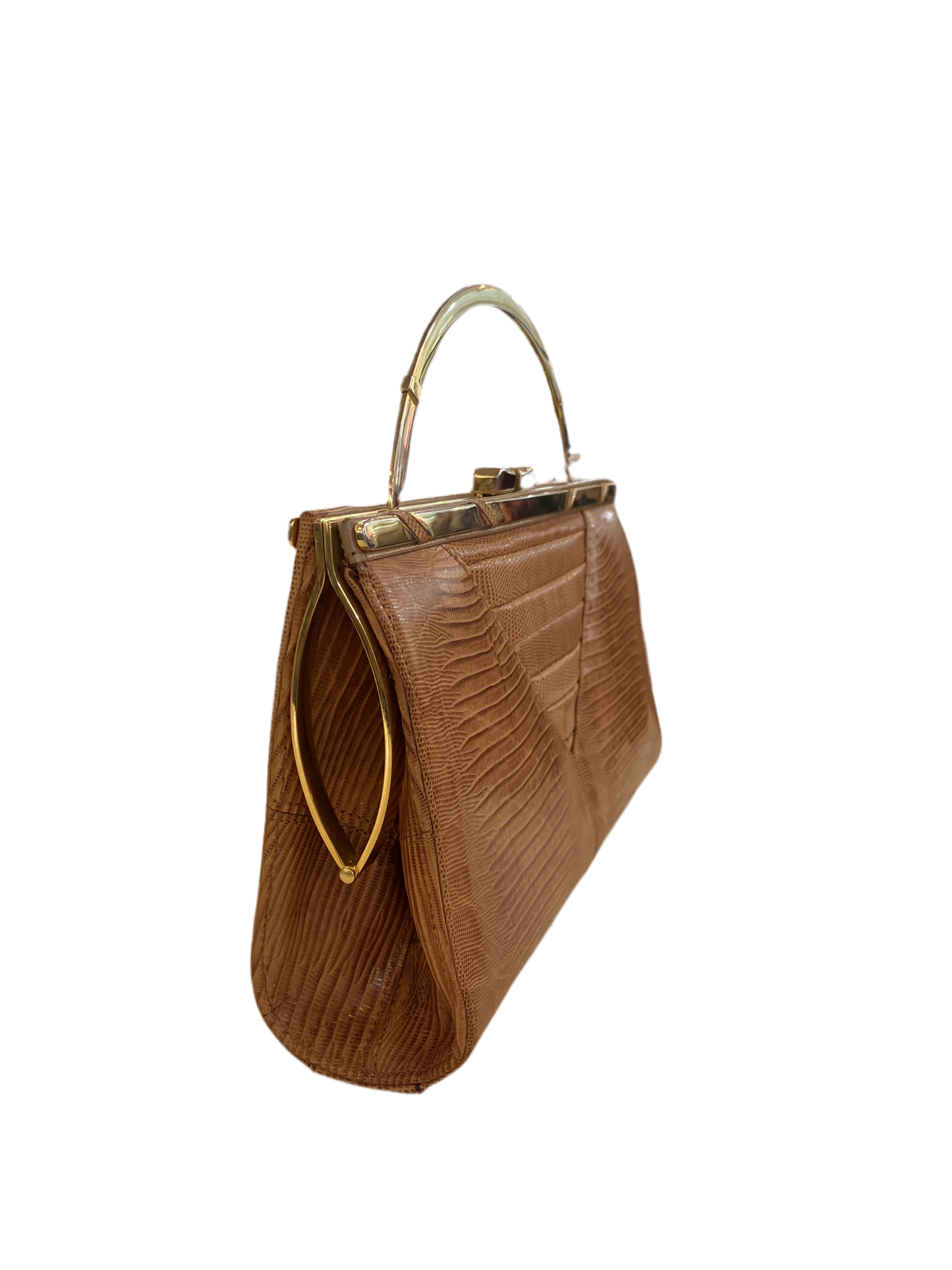 Cuero Vaca Leather Bag with Lizard Embossing Made in Argentina