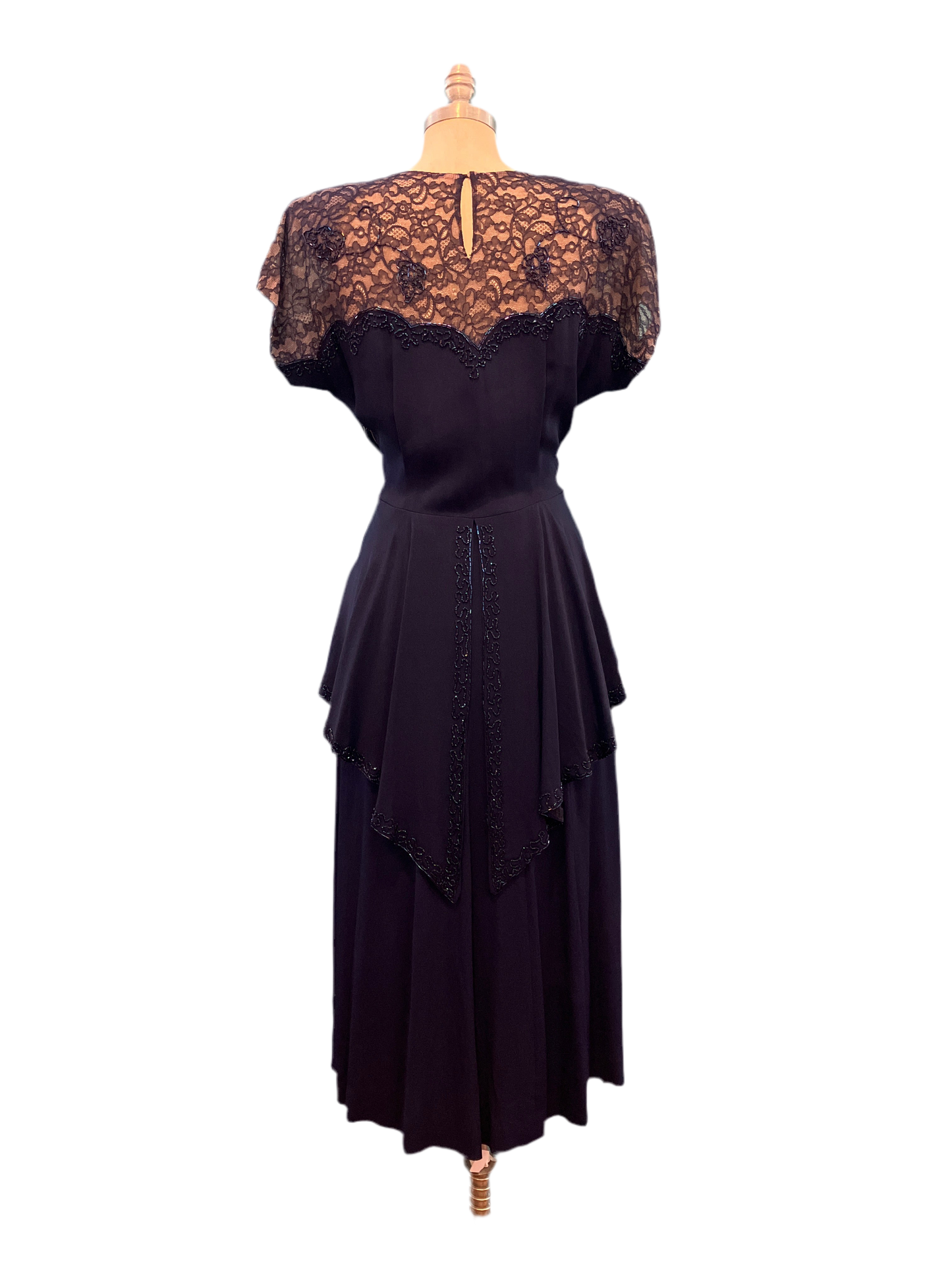Vintage 1950’s Blue Beaded Dress