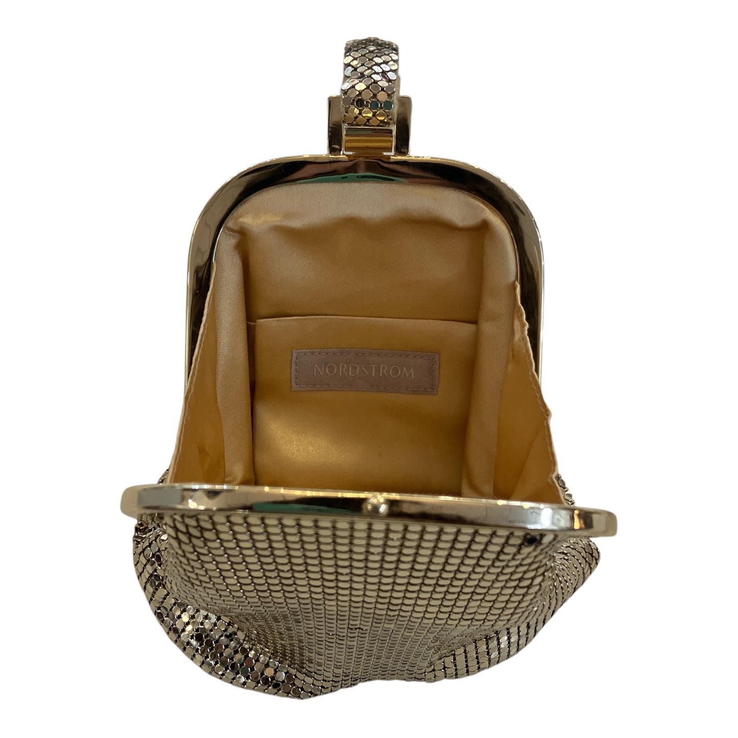 Vintage Whiting Davis Style Nordstrom Gold Mesh Wristlet Excellent Condition