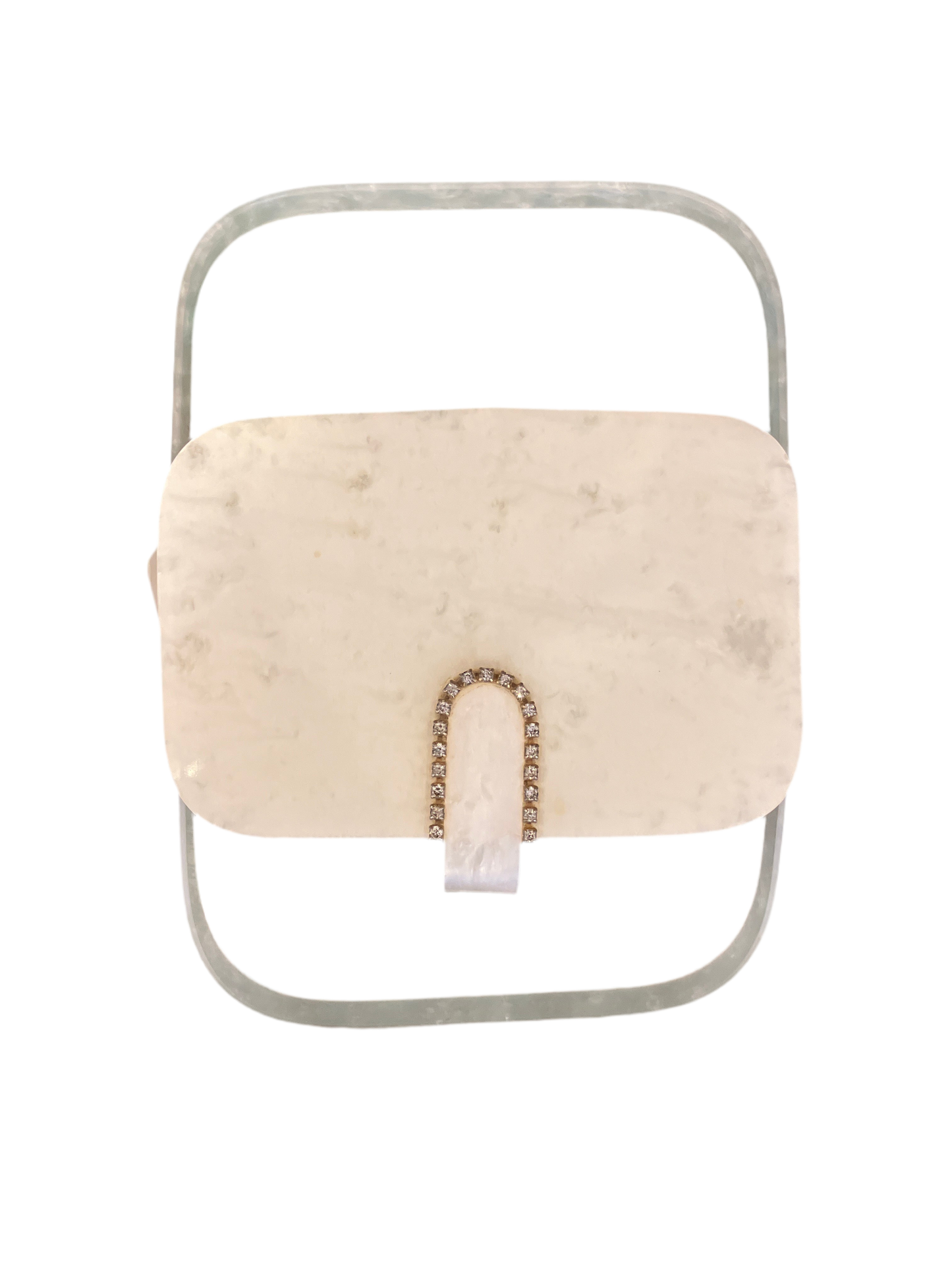 1940s Lucite Box Bag w/ Marbled Sheen