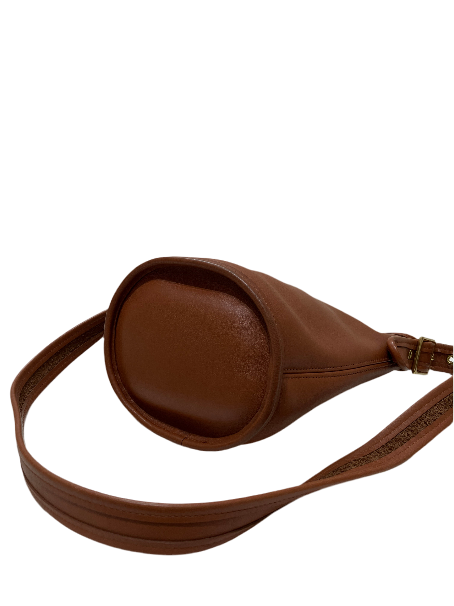 Vintage COACH Brown Leather Bucket Duffle Crossbody