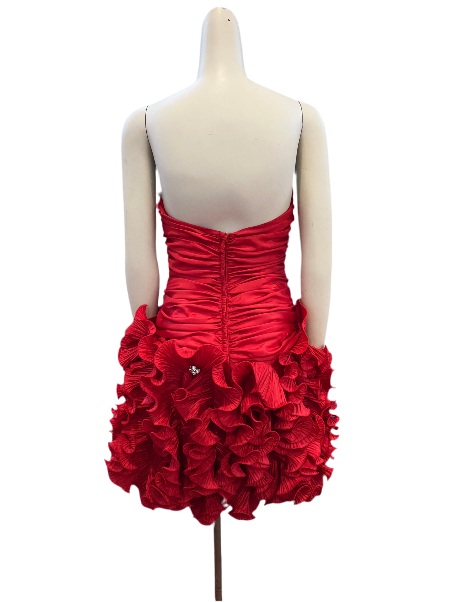 Vintage 1980’s Cache Red Dress with Ruffles