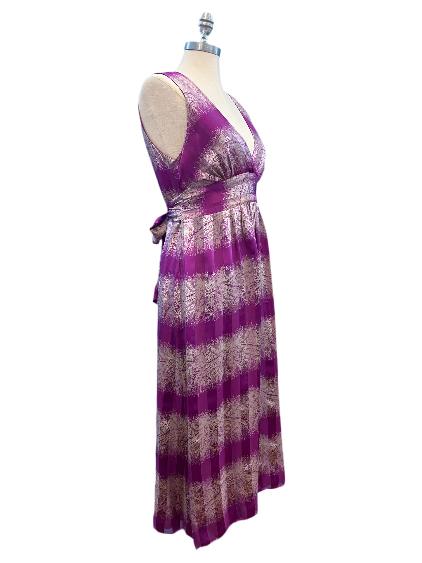 Vintage Designer Wendy Hil Silk Dress