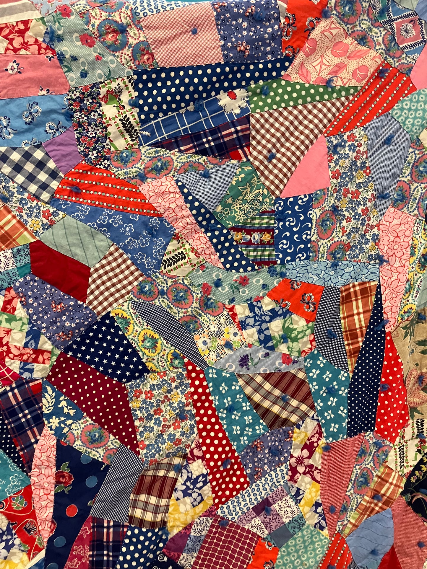 Vintage Handmade Crazy Quilt