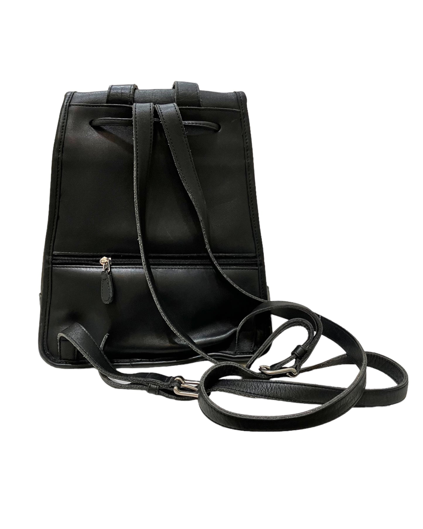 Vintage Coach Black Leather Backpack