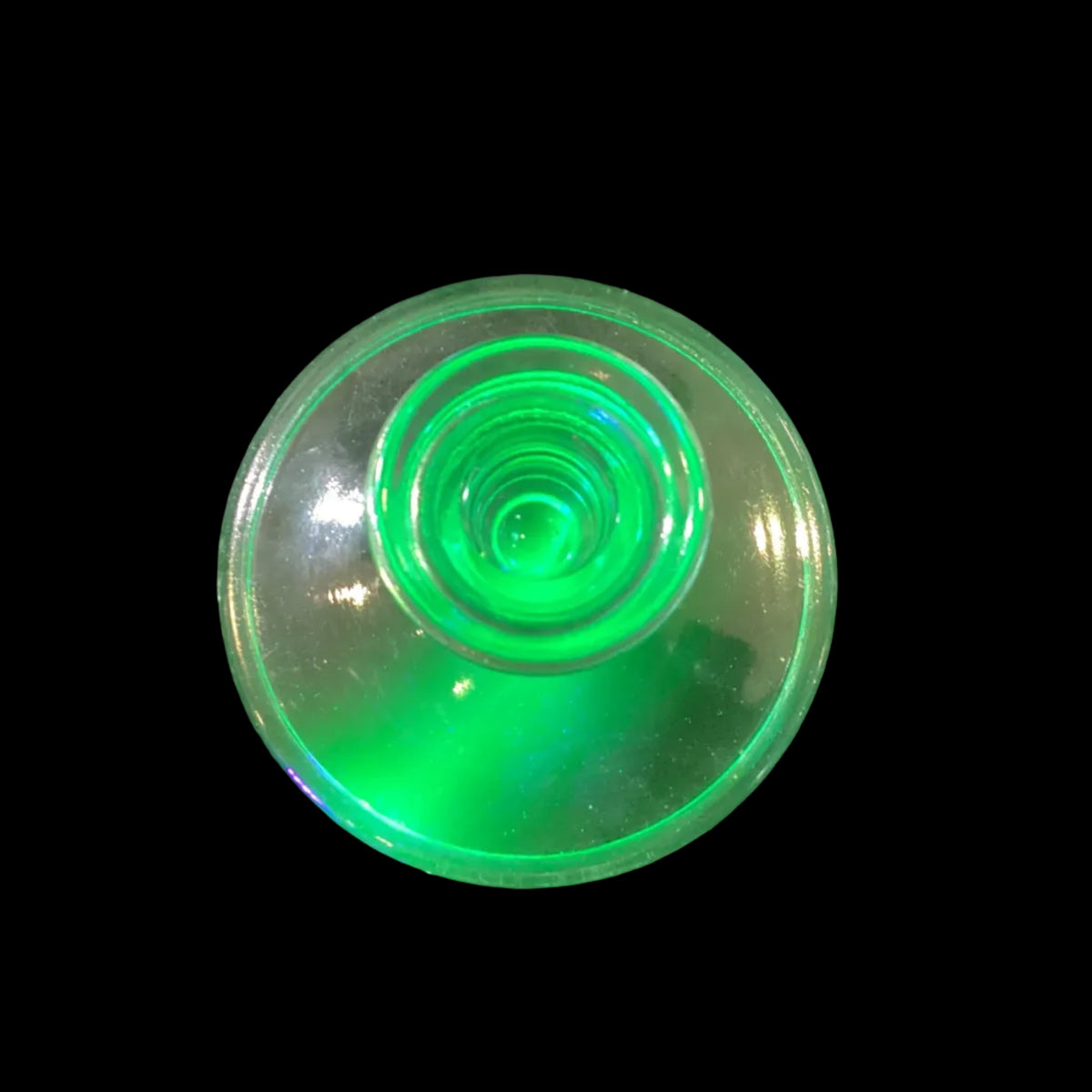 Vintage Uranium Depression Green Glass Candlestick Holder (1pc, 2 available)