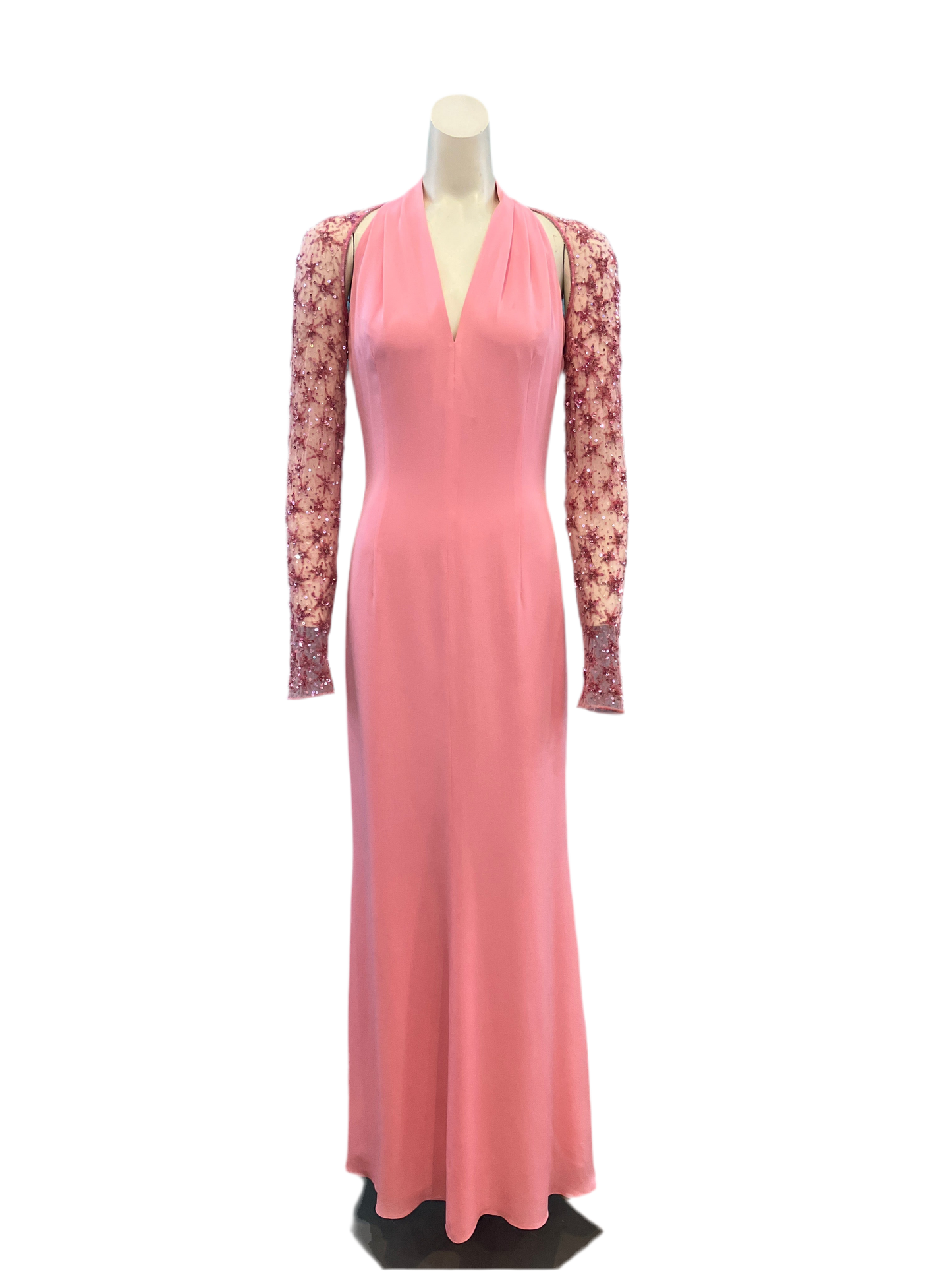 Vintage Designer Escada Couture 2000 Pink Silk Dress