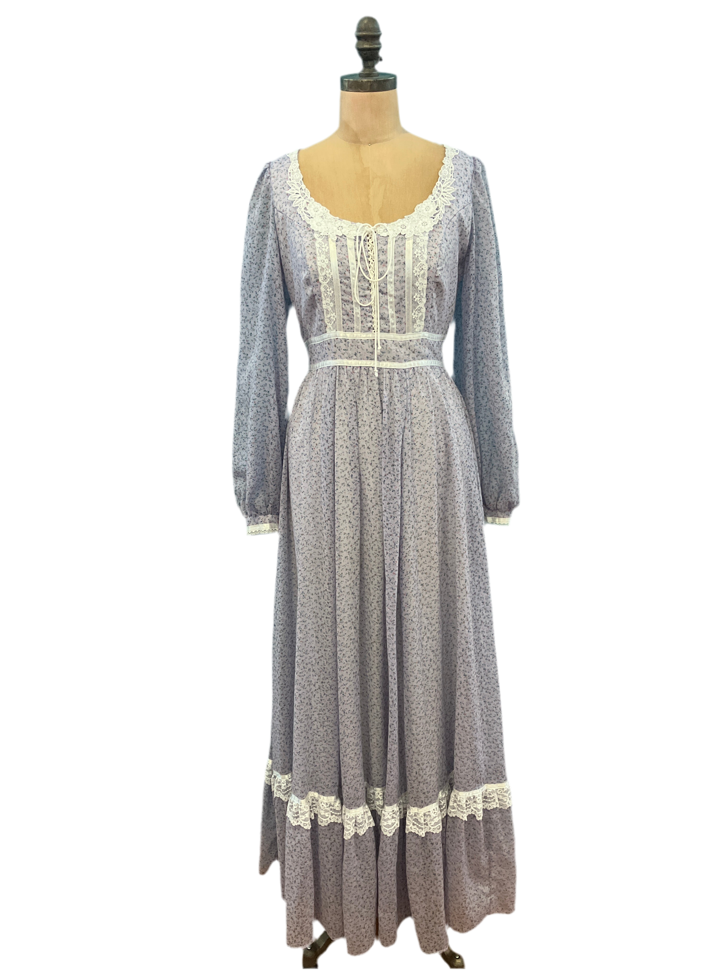 Vintage 1970’s Floral Purple Gunne Sax Dress