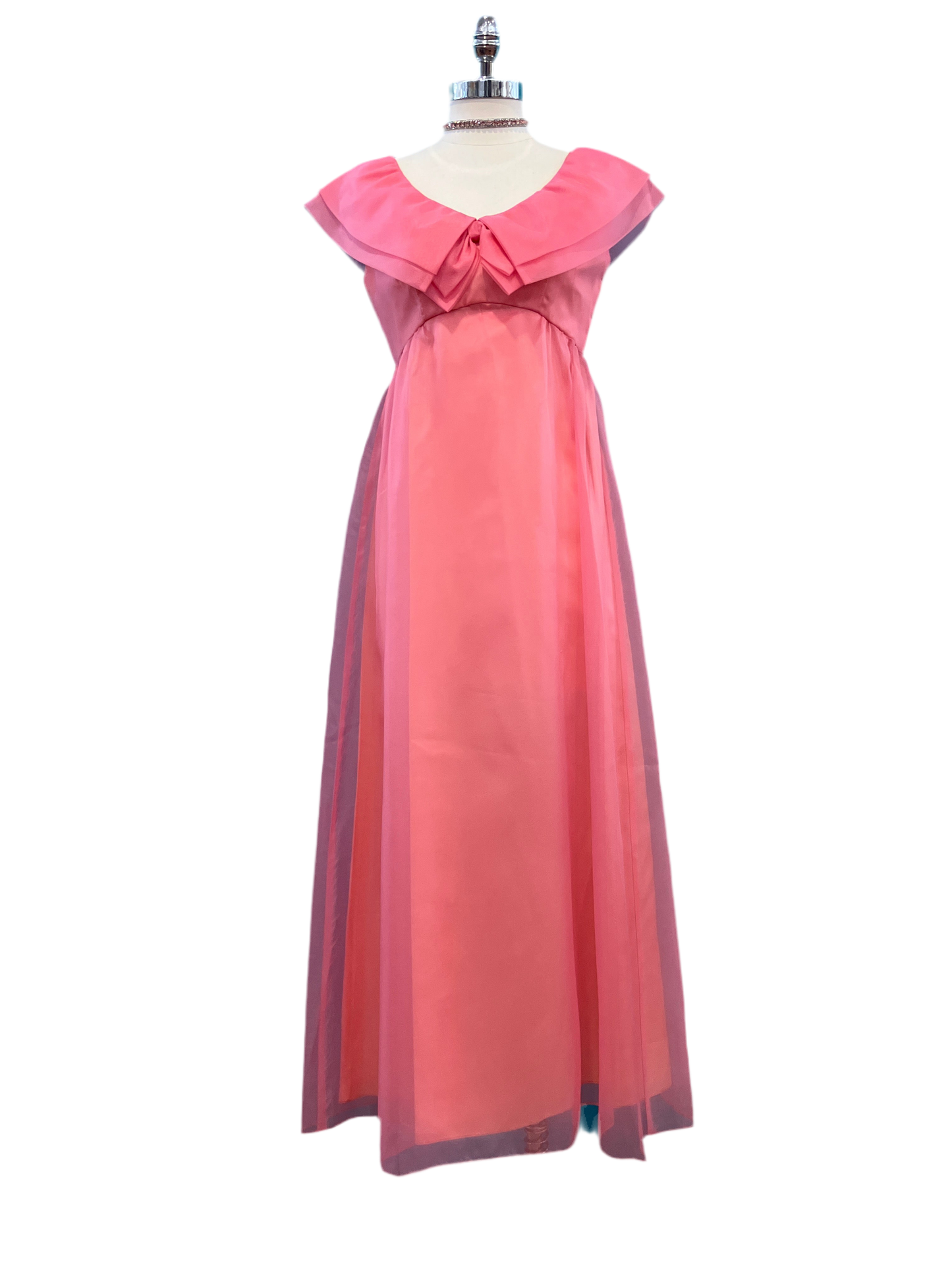 Vintage 1960’s Pink Taffeta Style Satin Dress