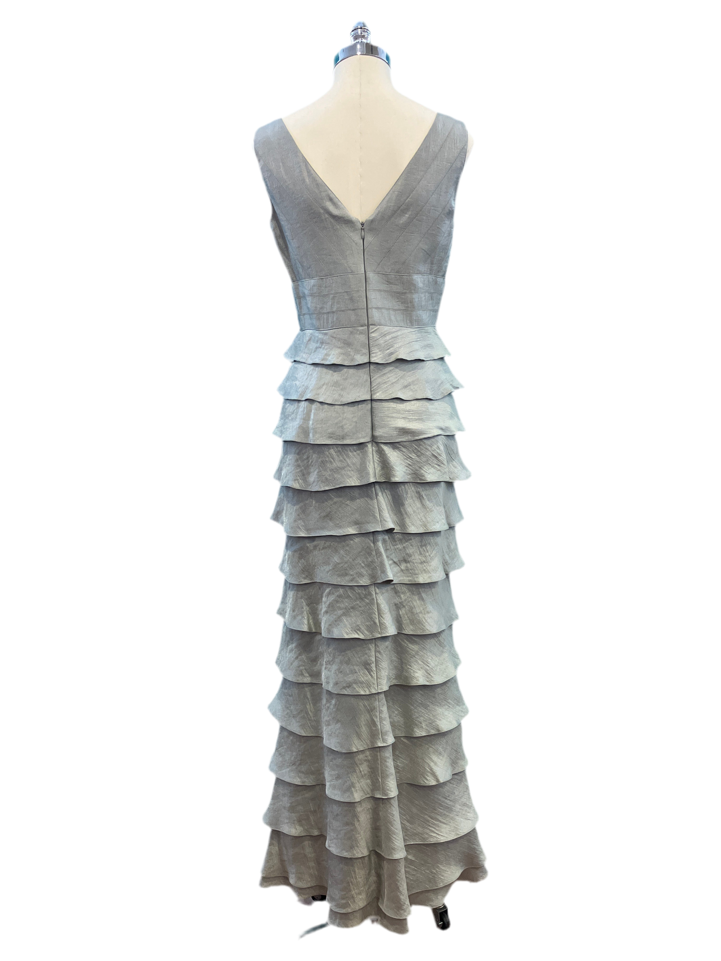 Adrianna Papell Silver Gown with Jacket