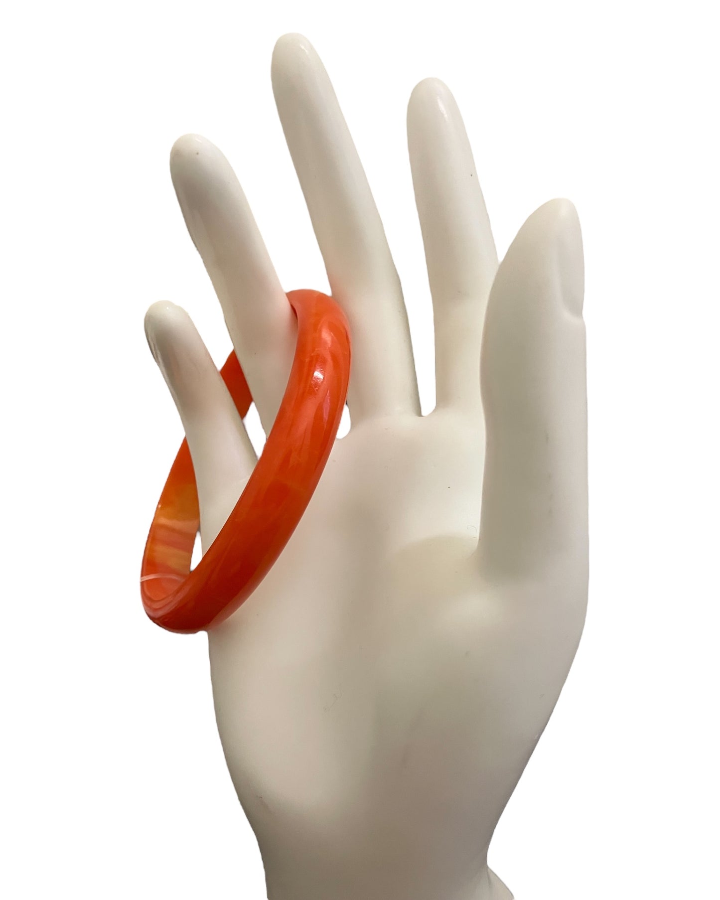 Bakelite Orange Marble Color Bangle