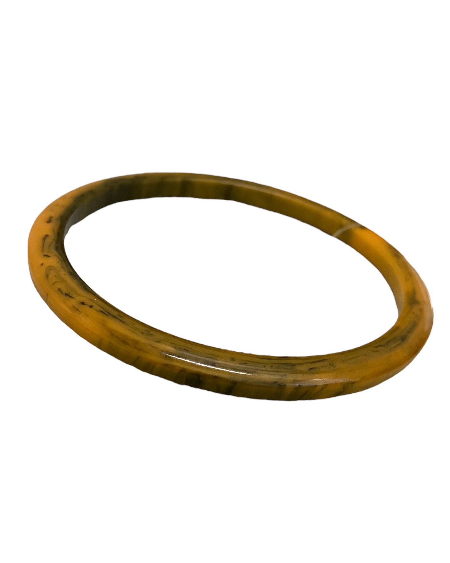 Bakelite Yellow Marbled Color Bangle (2)