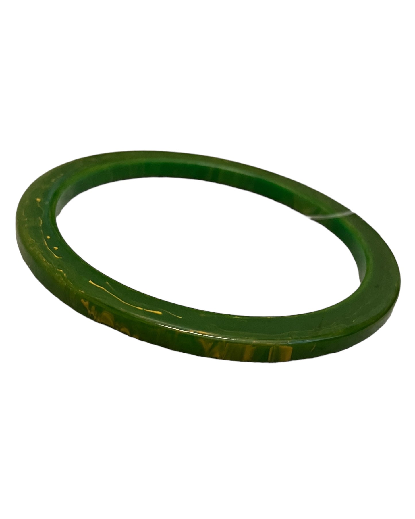 Bakelite Green Marbled Color Bangle