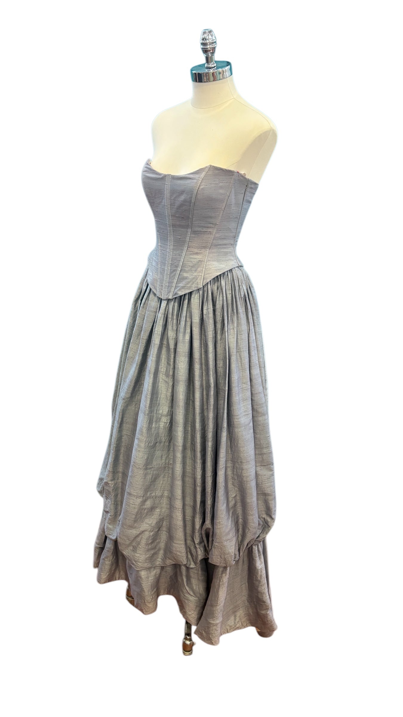 Vintage Jessica McClintock Lavender Gray Ballgown