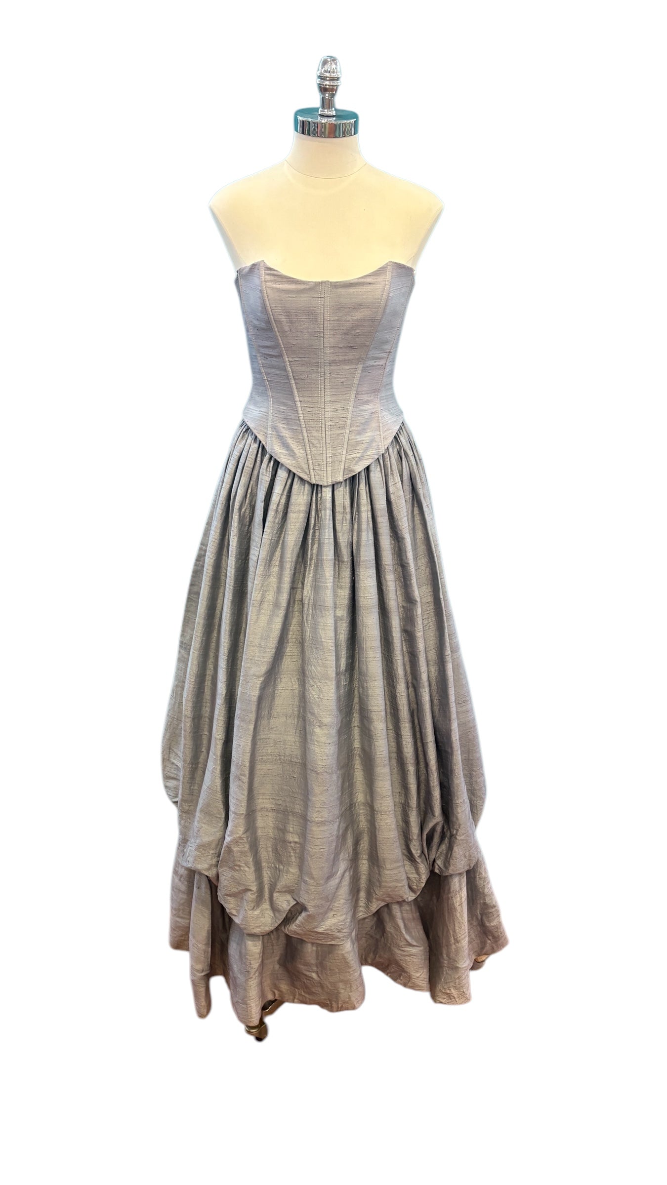 Vintage Jessica McClintock Lavender Gray Ballgown