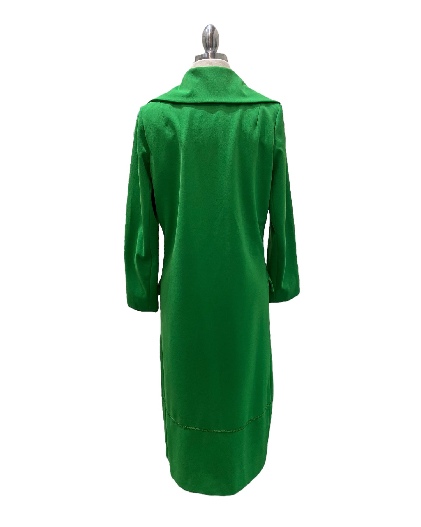 1960s Mod Handmade Long Green Coat
