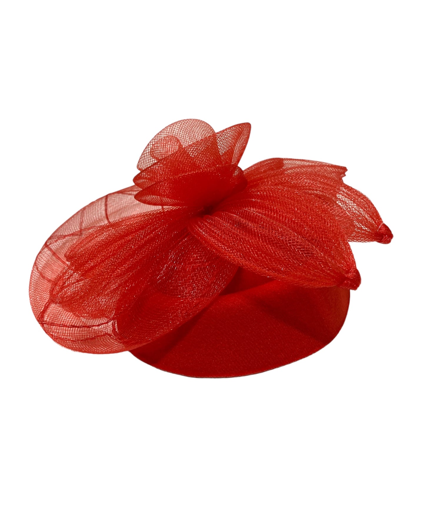 Vintage Style Red Fascinator Hat