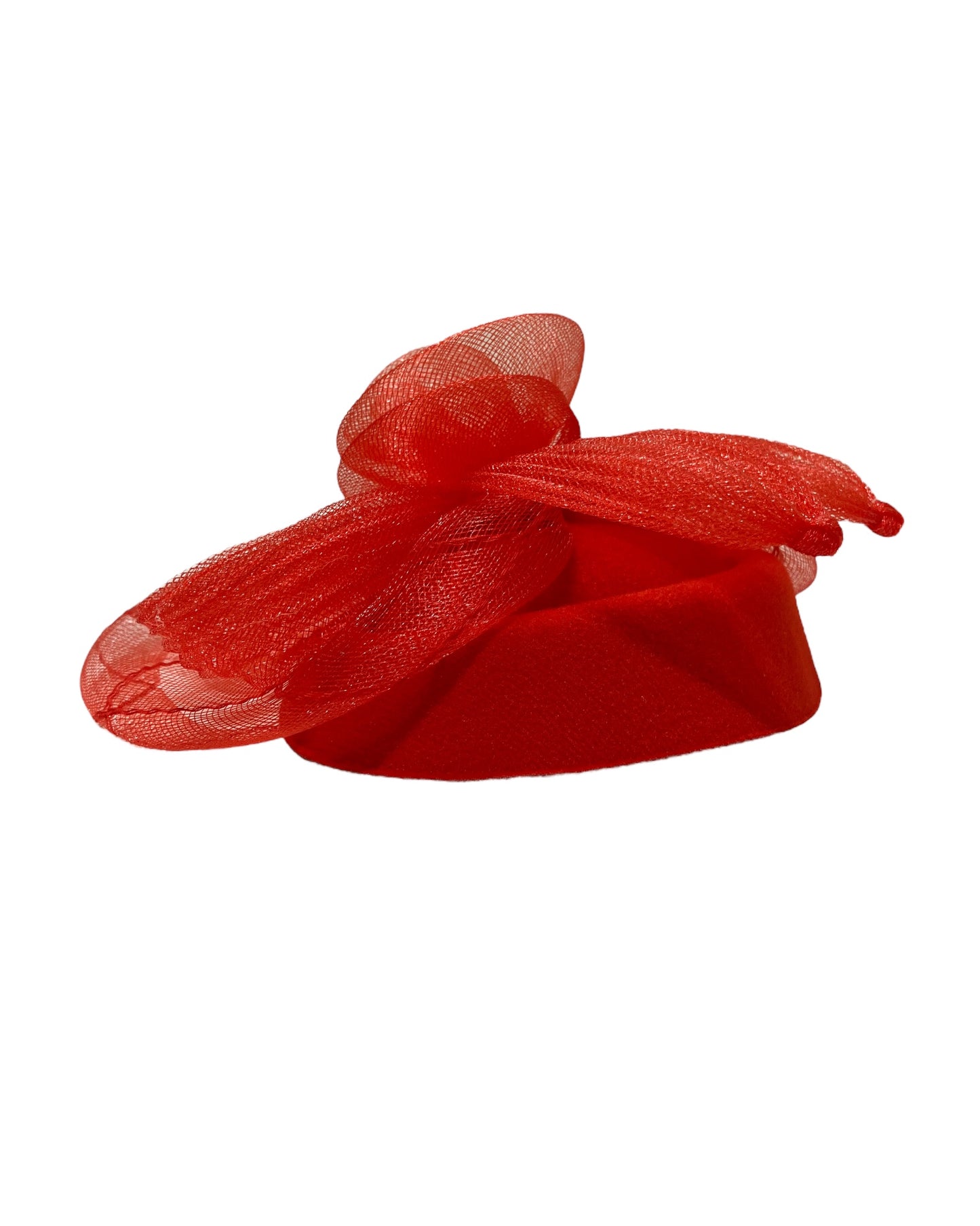 Vintage Style Red Fascinator Hat
