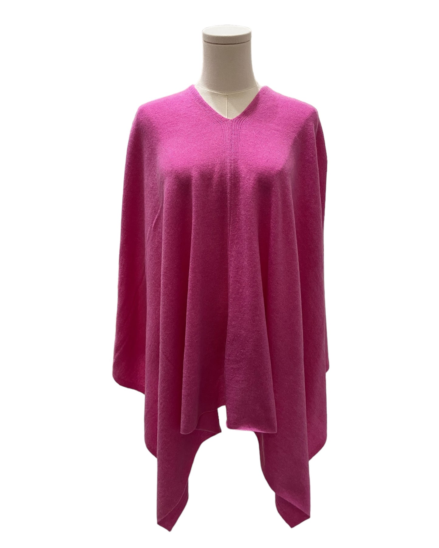 Vintage Style “Dolma” Pink Cashmere Poncho