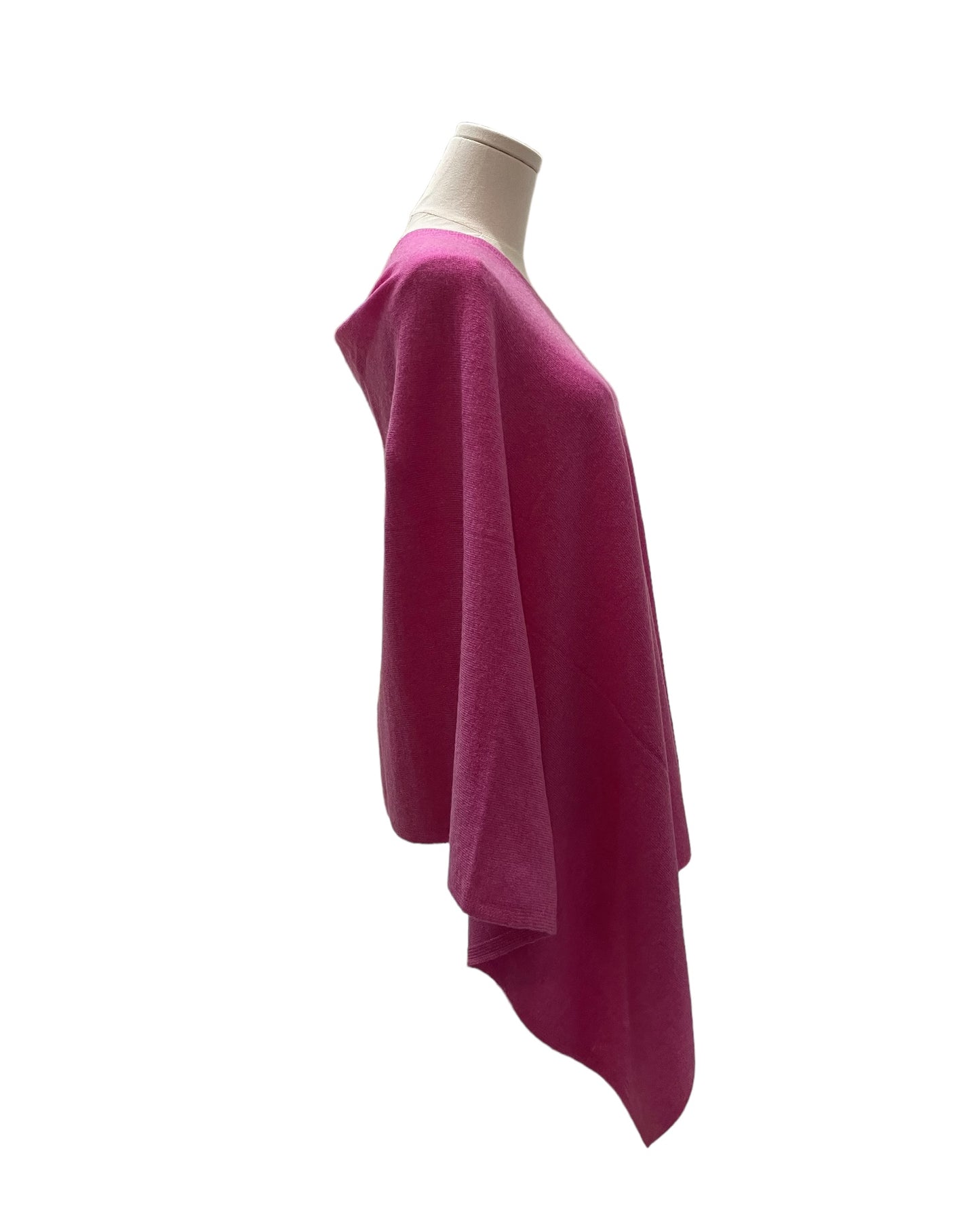 Vintage Style “Dolma” Pink Cashmere Poncho