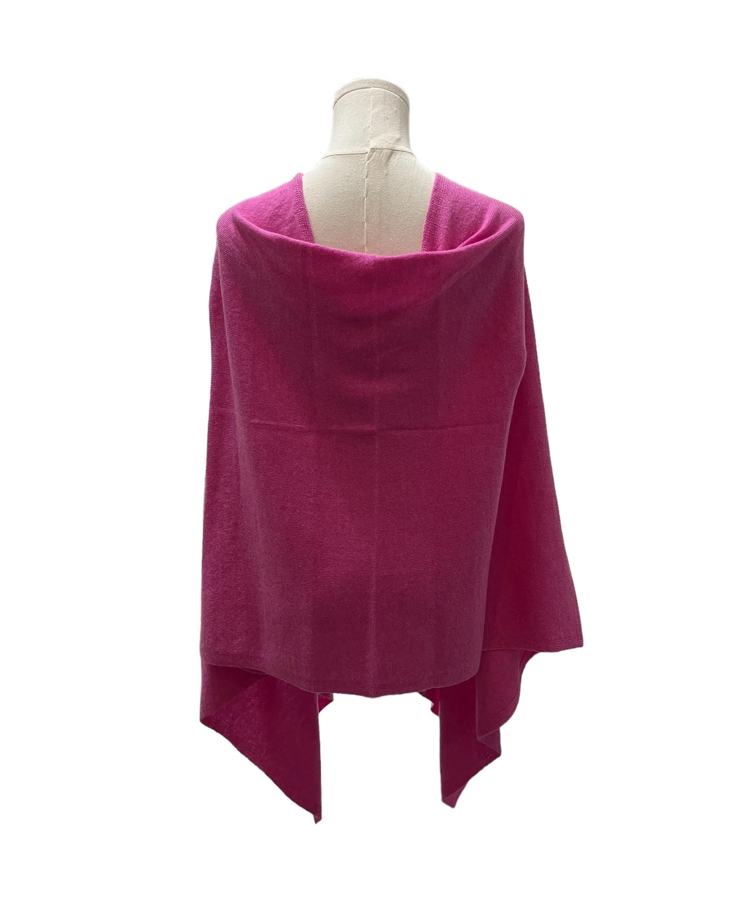 Vintage Style “Dolma” Pink Cashmere Poncho