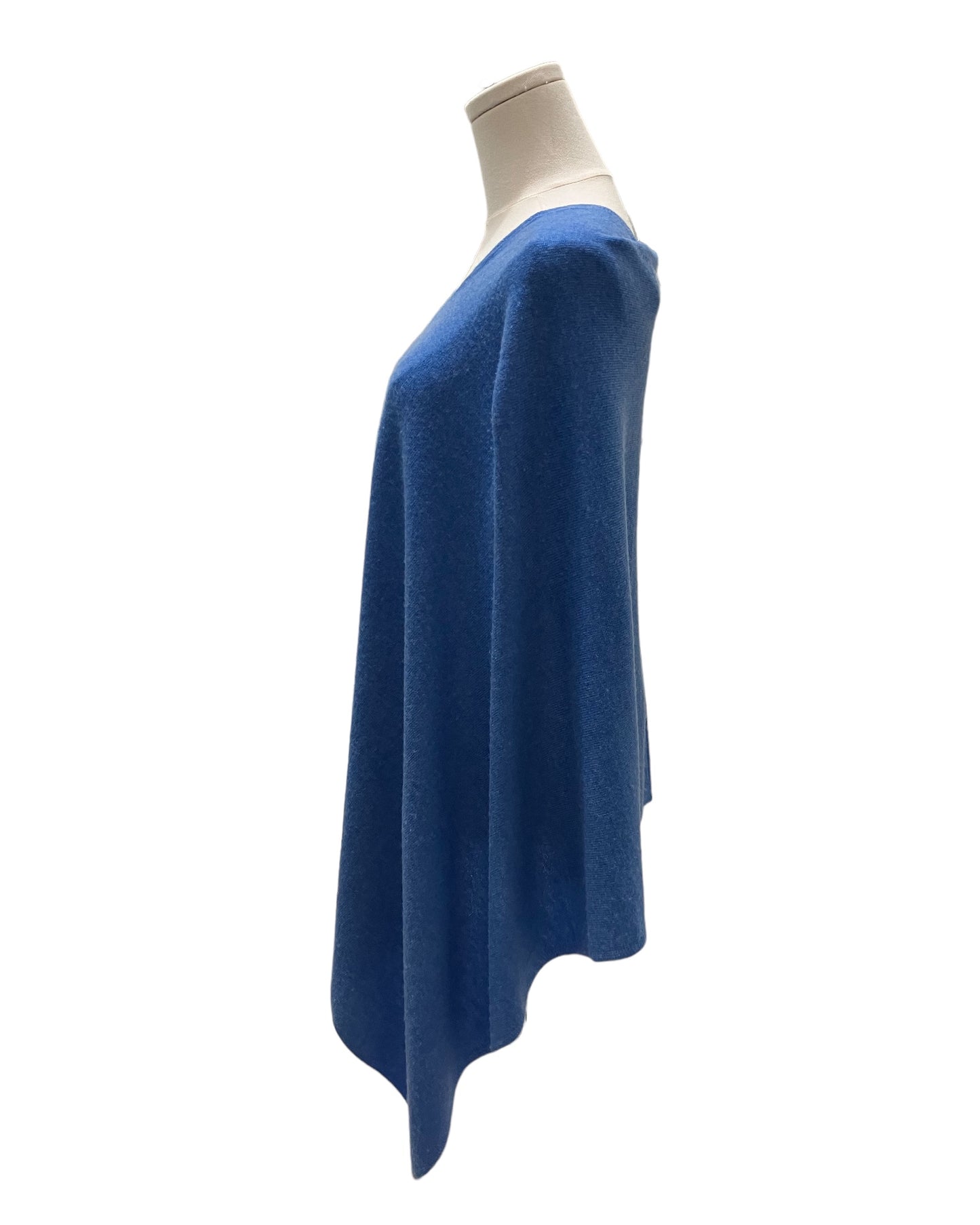 Vintage Style “Dolma” Blue Cashmere Poncho