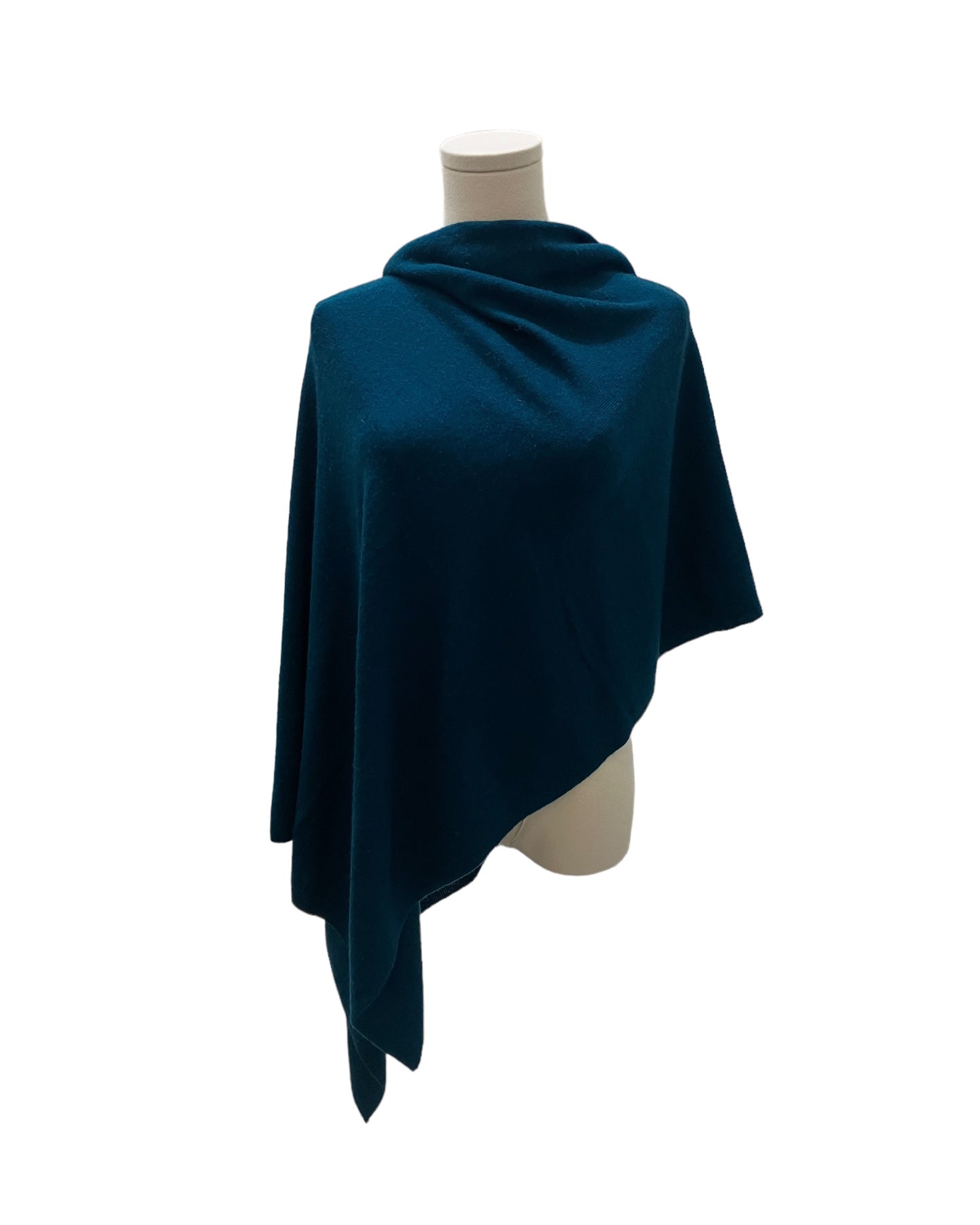 Vintage Style “Dolma” Teal Cashmere Poncho