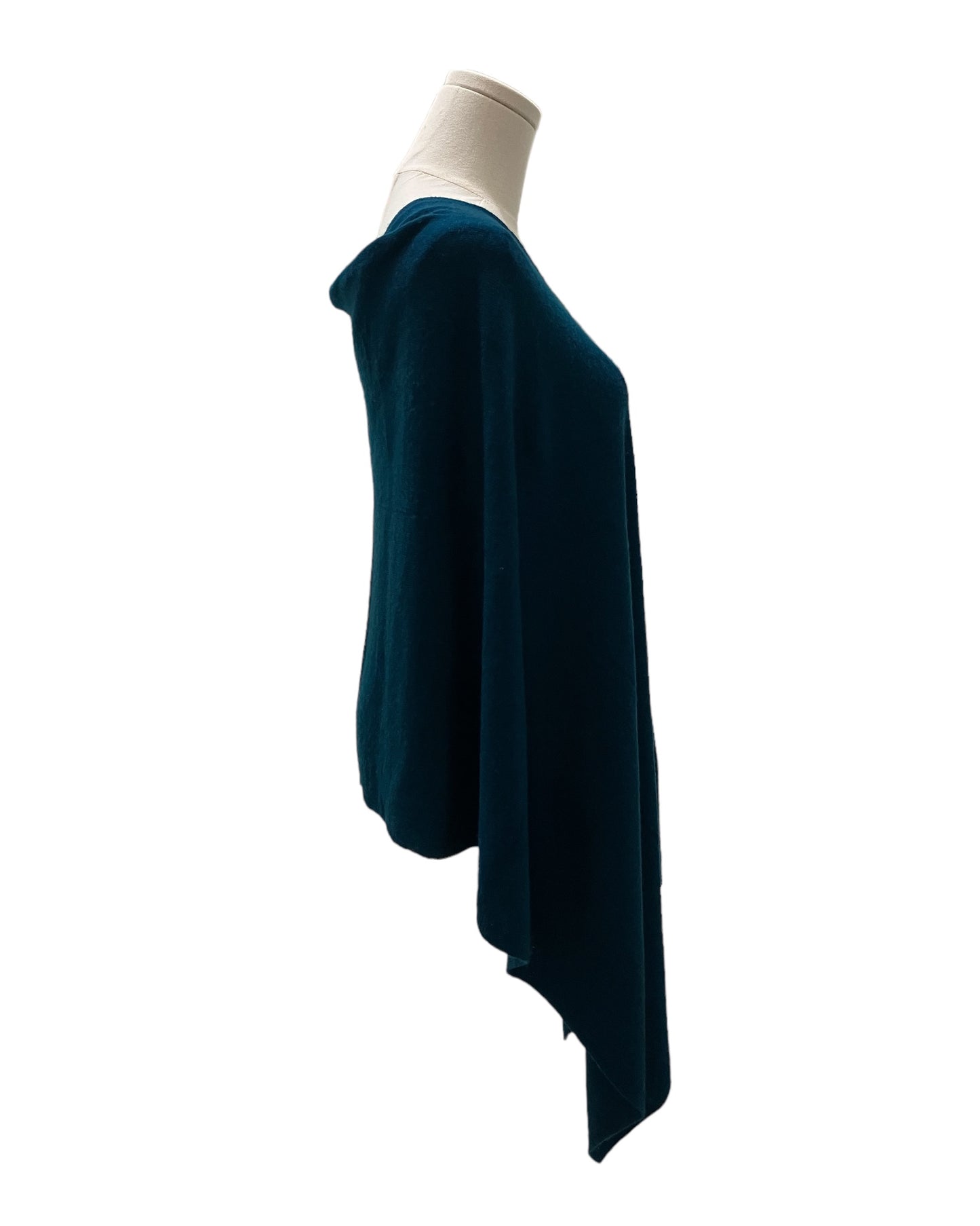 Vintage Style “Dolma” Teal Cashmere Poncho