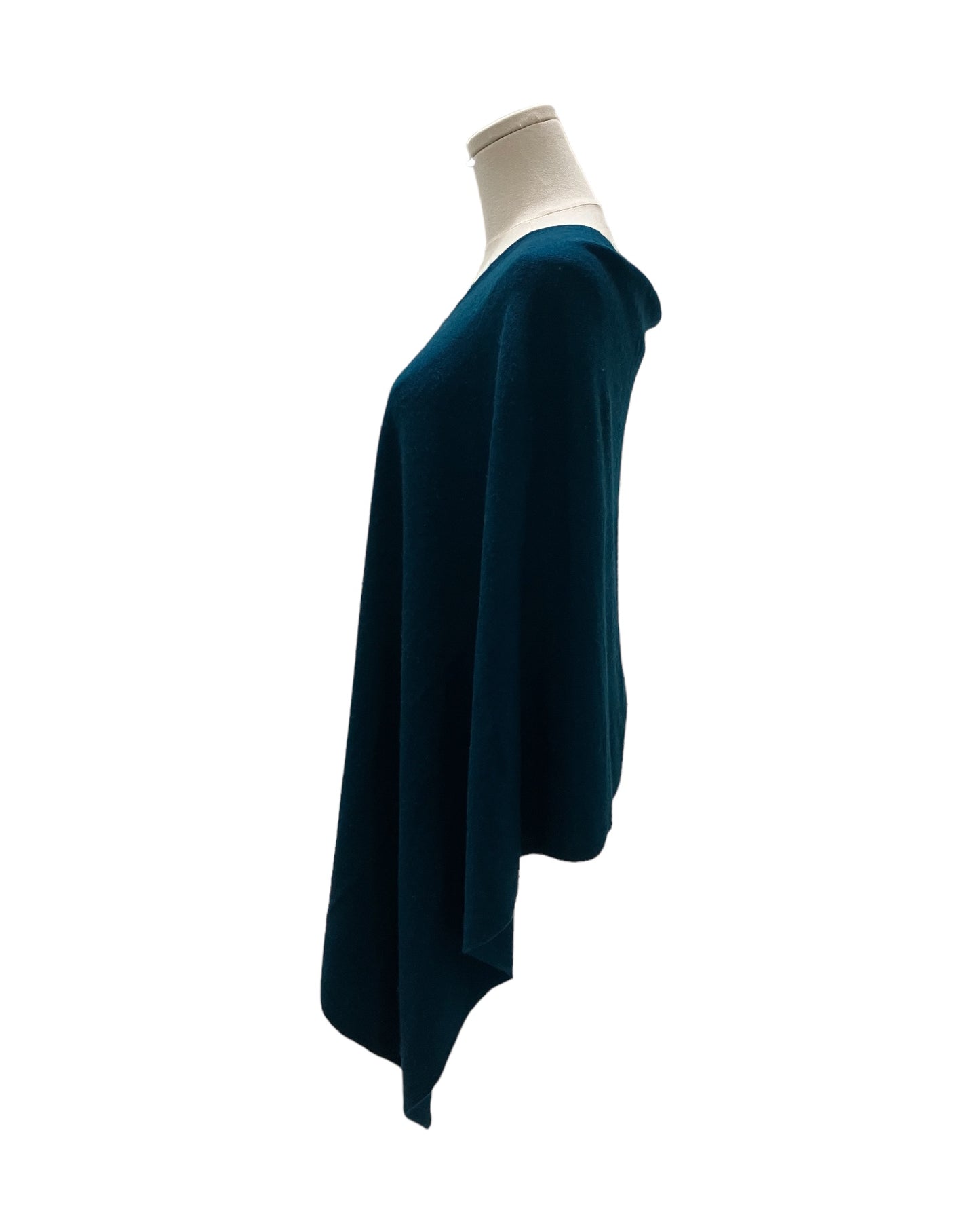 Vintage Style “Dolma” Teal Cashmere Poncho