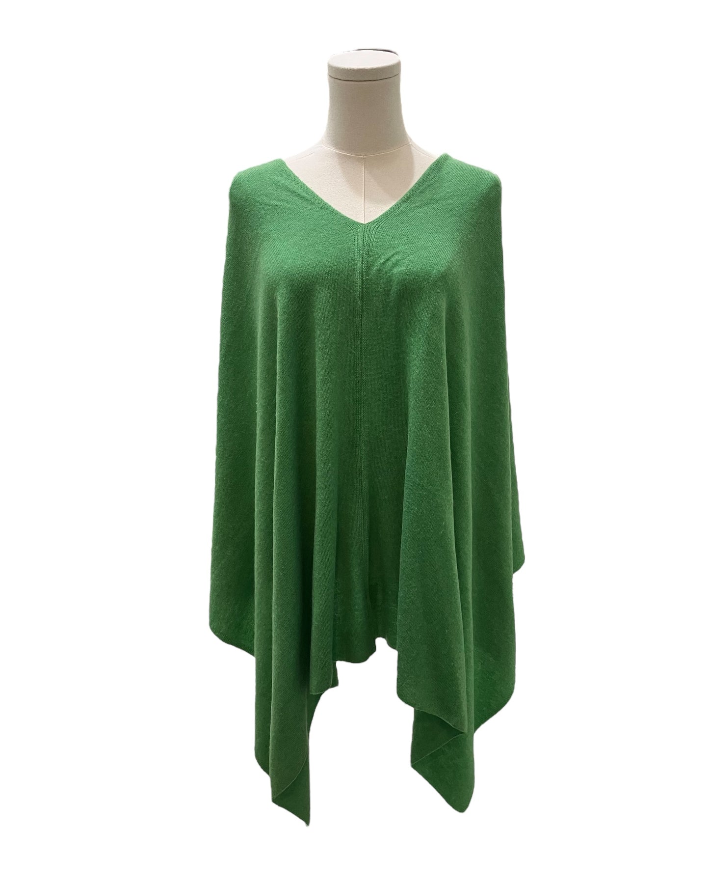 Vintage Style “Dolma” Green Cashmere Poncho