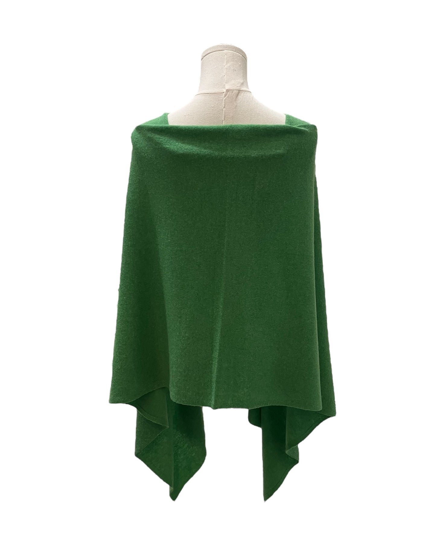 Vintage Style “Dolma” Green Cashmere Poncho