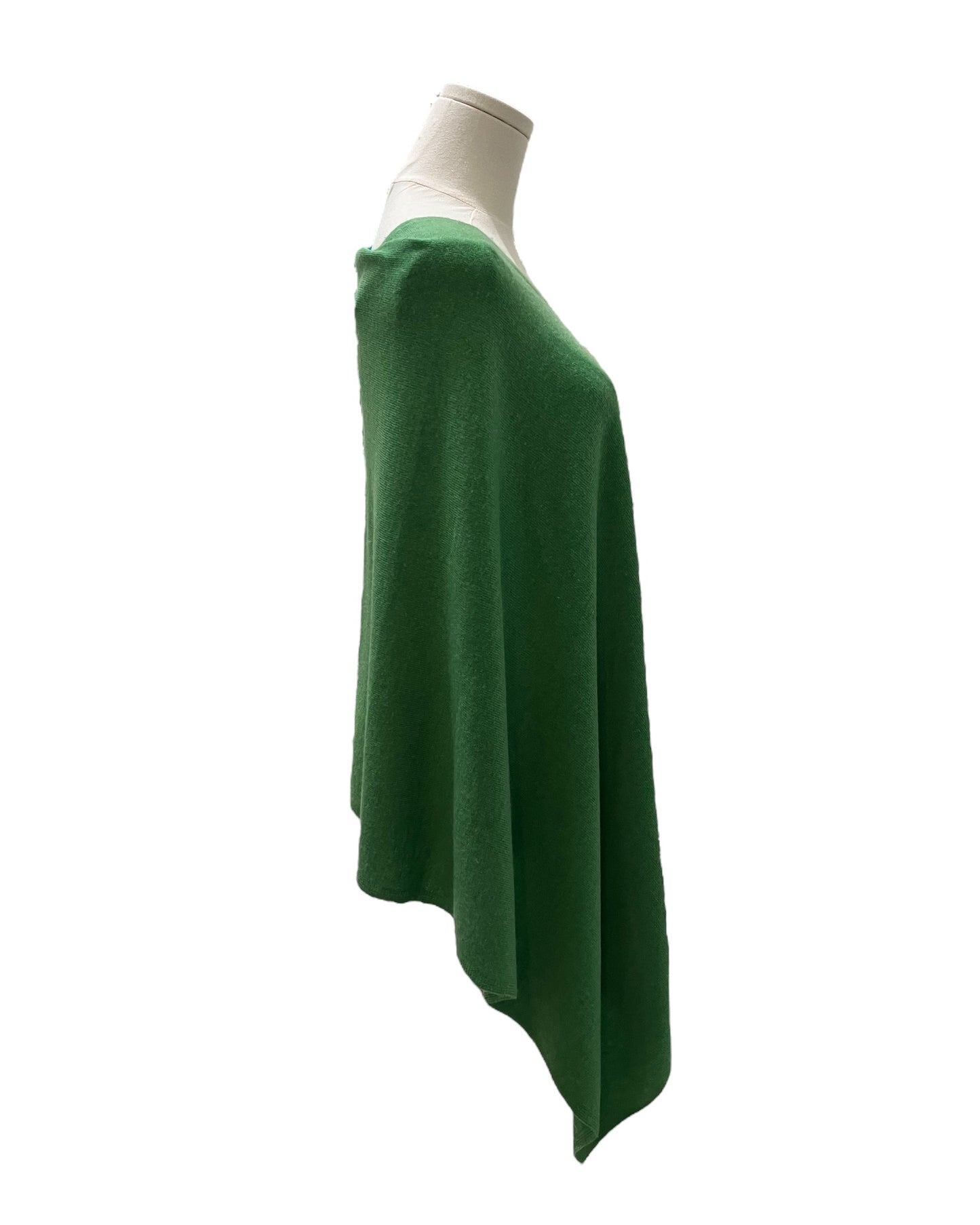Vintage Style “Dolma” Green Cashmere Poncho