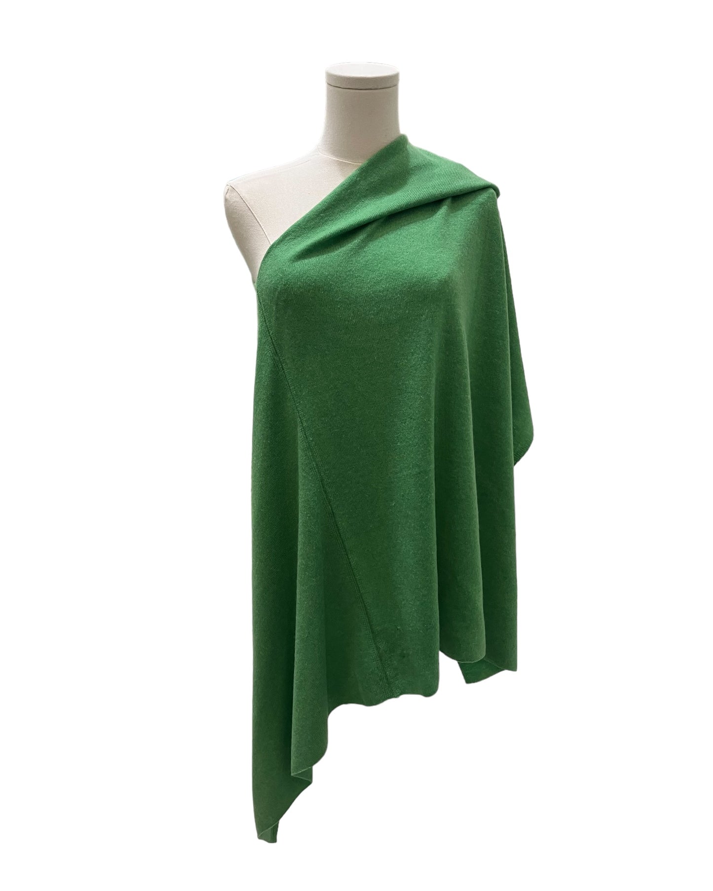 Vintage Style “Dolma” Green Cashmere Poncho