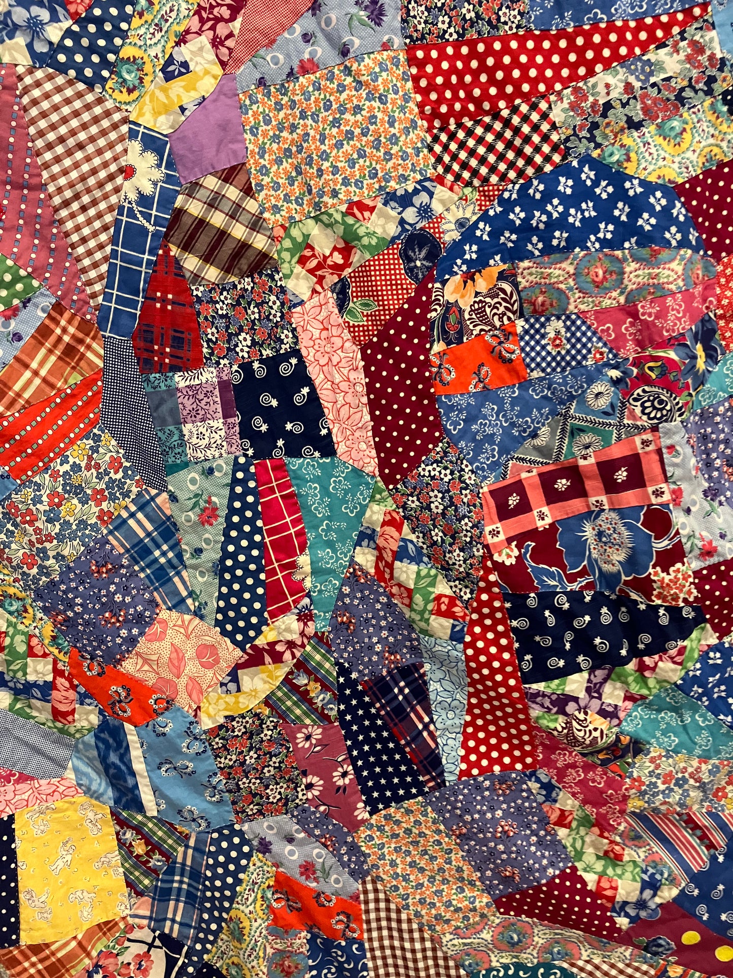 Vintage Handmade Crazy Quilt
