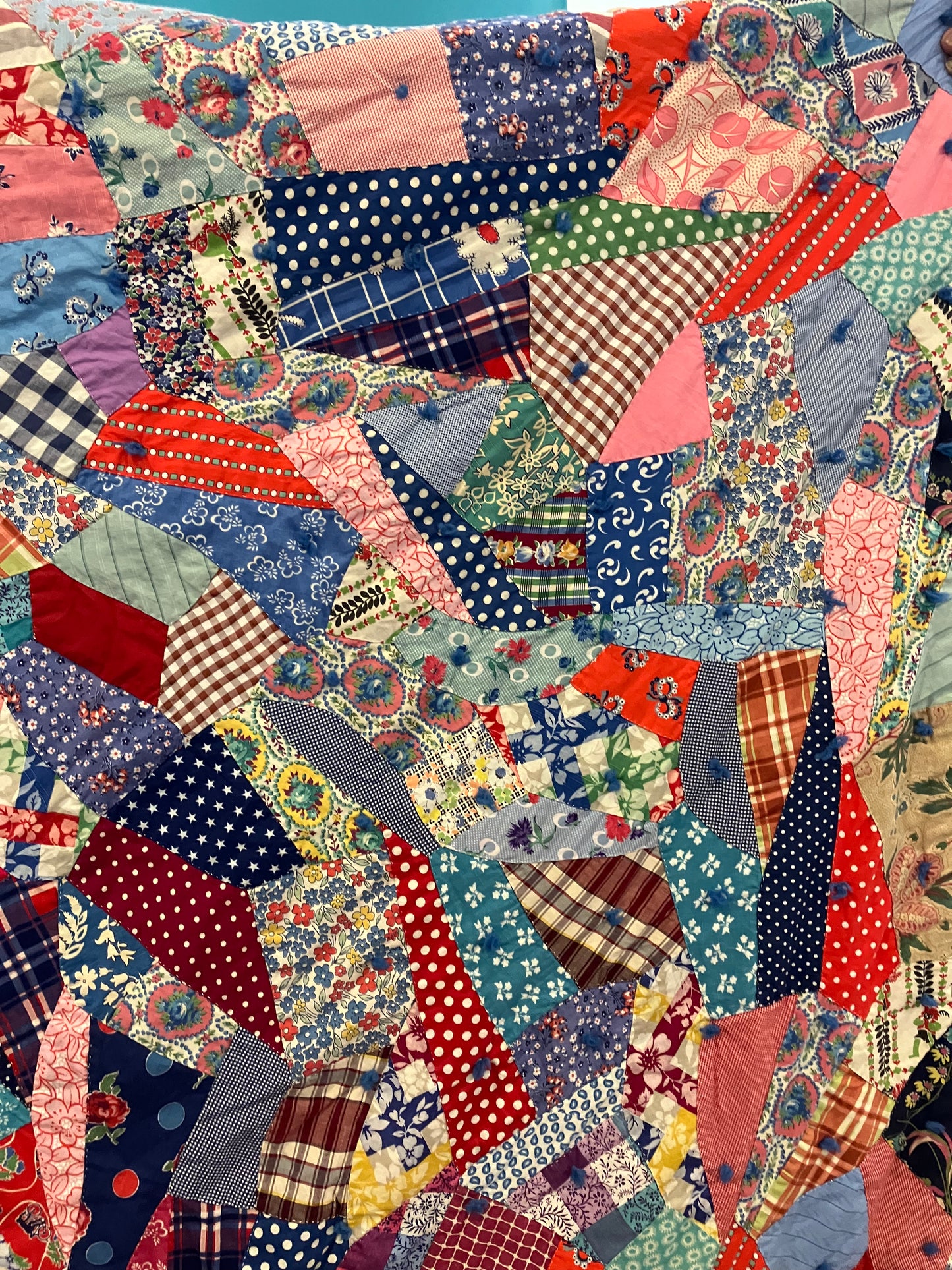 Vintage Handmade Crazy Quilt